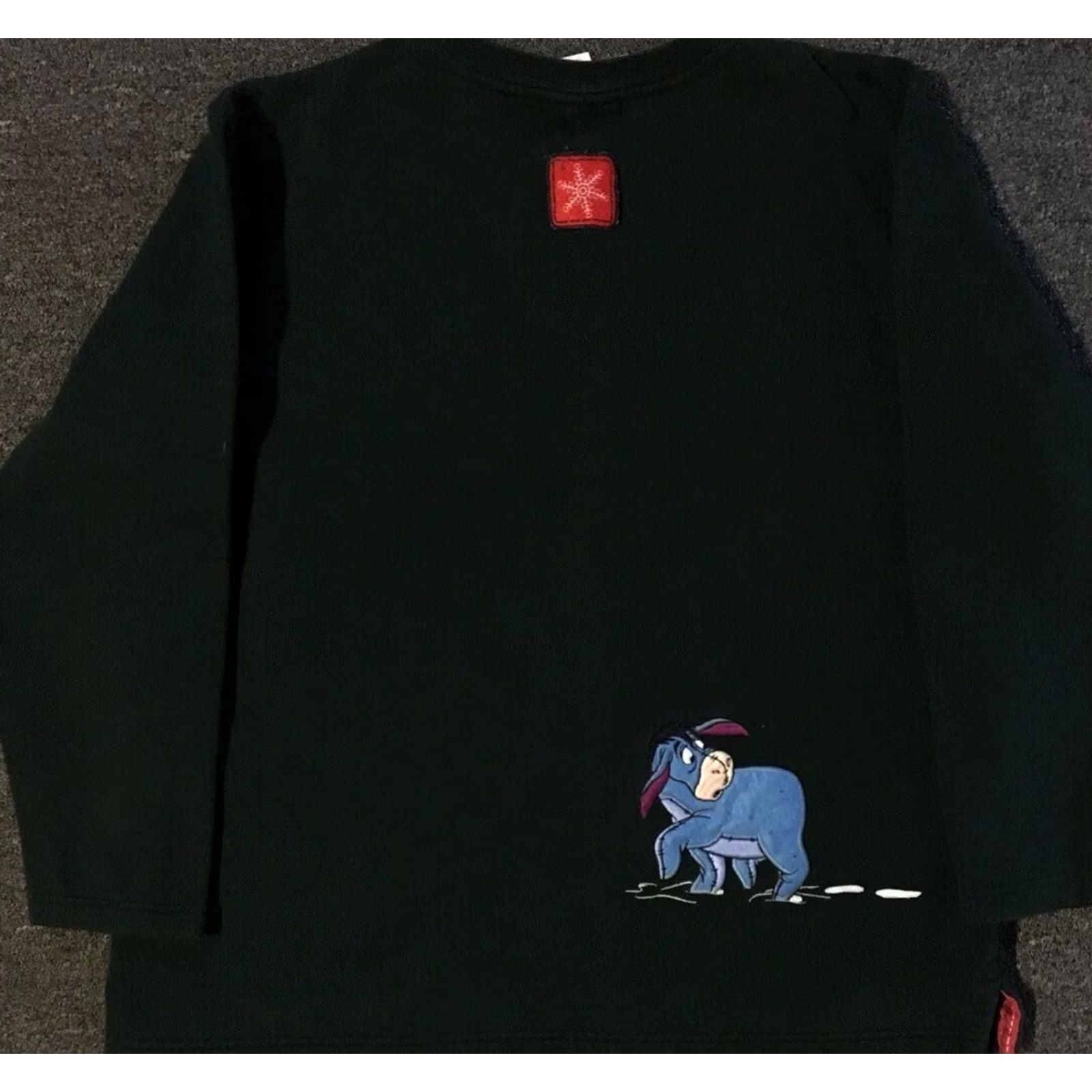 Disney VINTAGE Winnie The Pooh Faded AOP Sweatshirt L Disney Women Green Mickey Mouse Cartoon 90s Grunge Pullover Embroidered Pockets Shirt Size L / US 10 / IT 46 - 2 Thumbnail