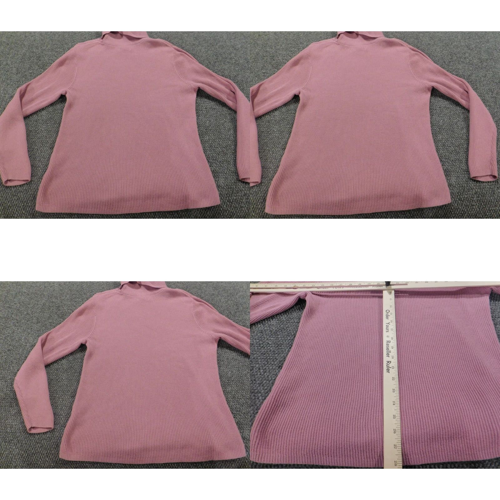 Croft & Barrow Croft & Barrow Womens Sweater Large Purple Stretch Pullover Turtleneck Size L / US 10 / IT 46 - 8 Thumbnail