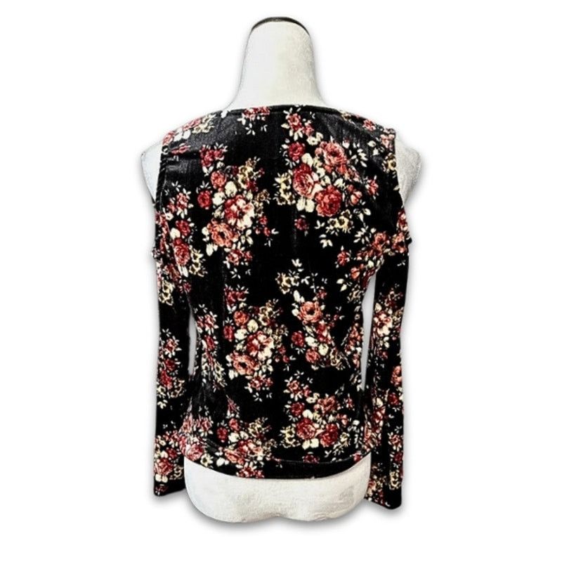 Other Pro Blue Blouse Cold Shoulder Floral Multicolor W S NWOT Size S / US 4 / IT 40 - 4 Thumbnail