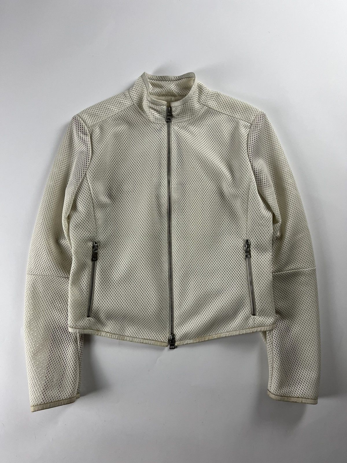 Prada Prada Mesh Leather Elbows Jacket SS 2000 Size S / US 4 / IT 40 - 1 Thumbnail