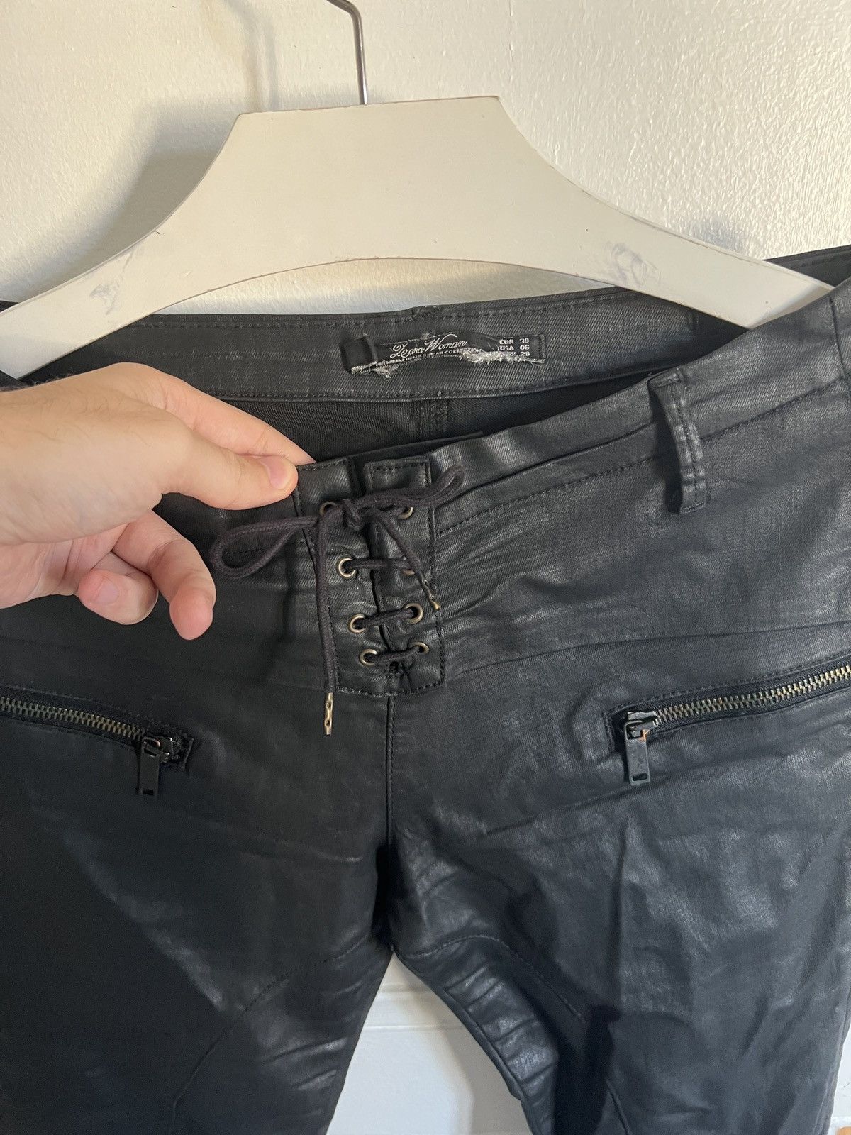 Vintage Y2K Racing Moto Biker Jeans Pants 2000s like jpg raf rick 00 Size 28" / US 6 / IT 42 - 4 Thumbnail