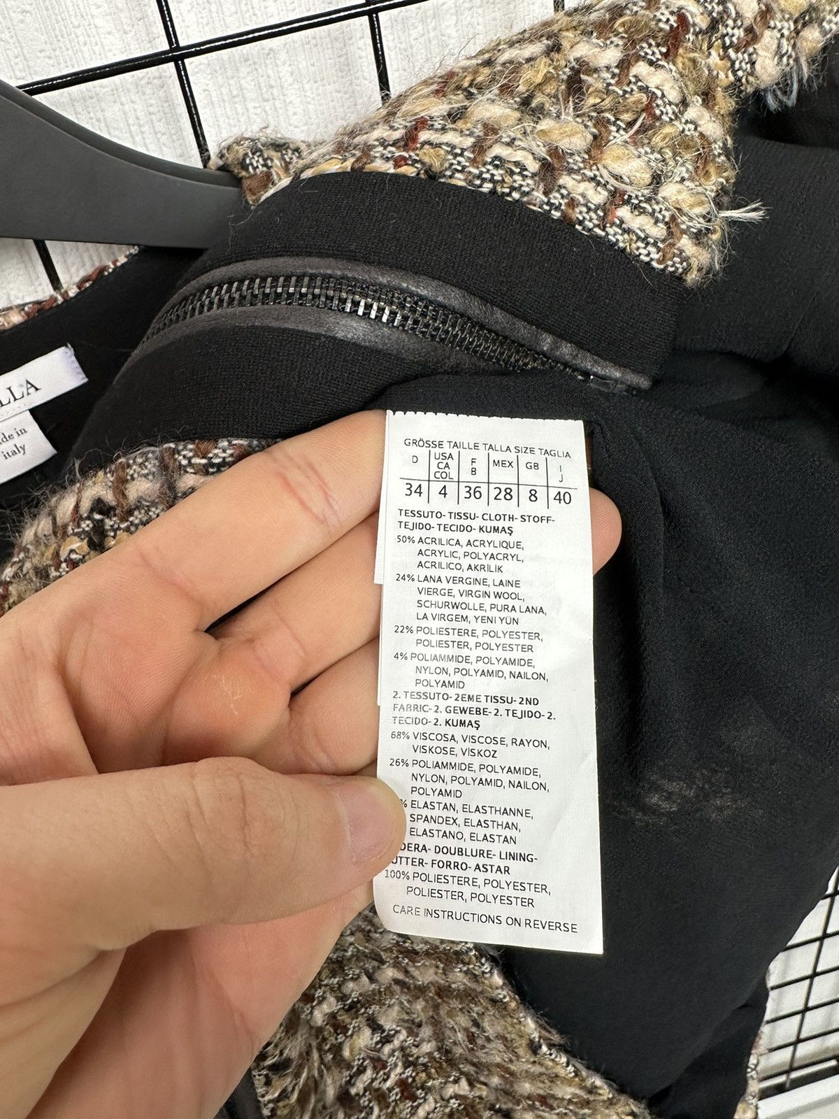 Marella × Max Mara × Weekend Max Mara Marella by Max Mara blazer Womens zip Jacket tweed wool 4 sz Size S / US 4 / IT 40 - 9 Thumbnail