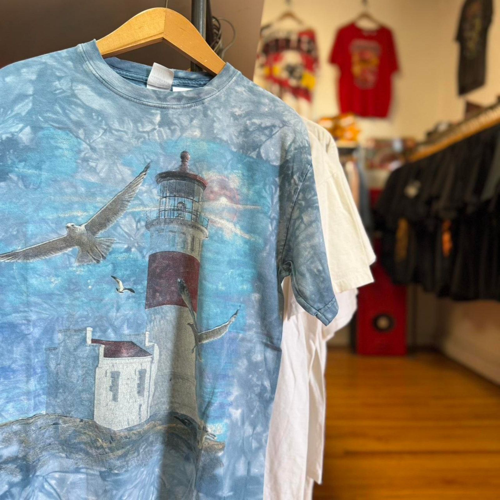 The Mountain × Vintage Vintage 90s The Mountain Lighthouse Eagle T-Shirt Size US M / EU 48-50 / 2 - 1 Thumbnail