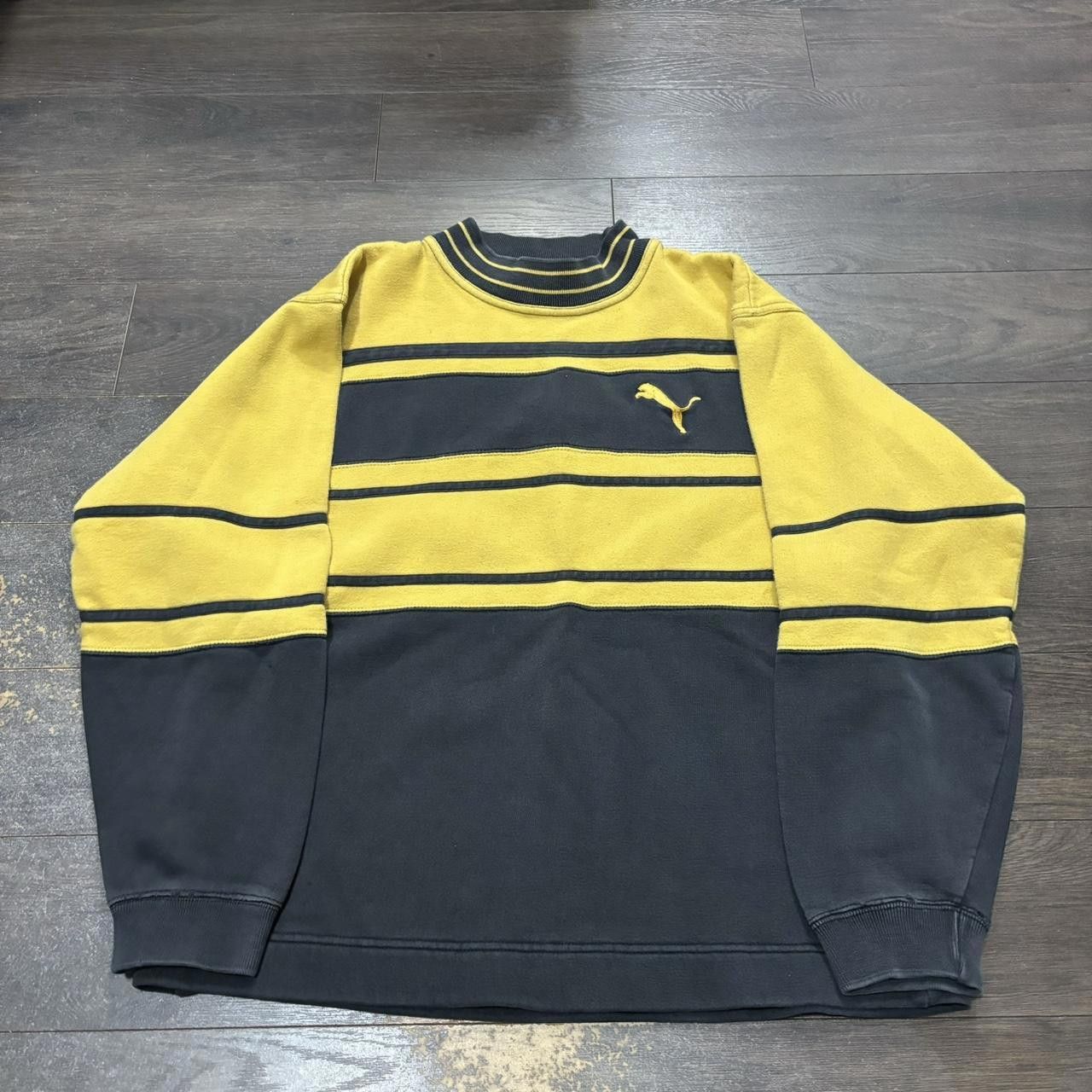 Puma vintage puma striped crewneck sweatshirt 90s M Size US M / EU 48-50 / 2 - 2 Thumbnail