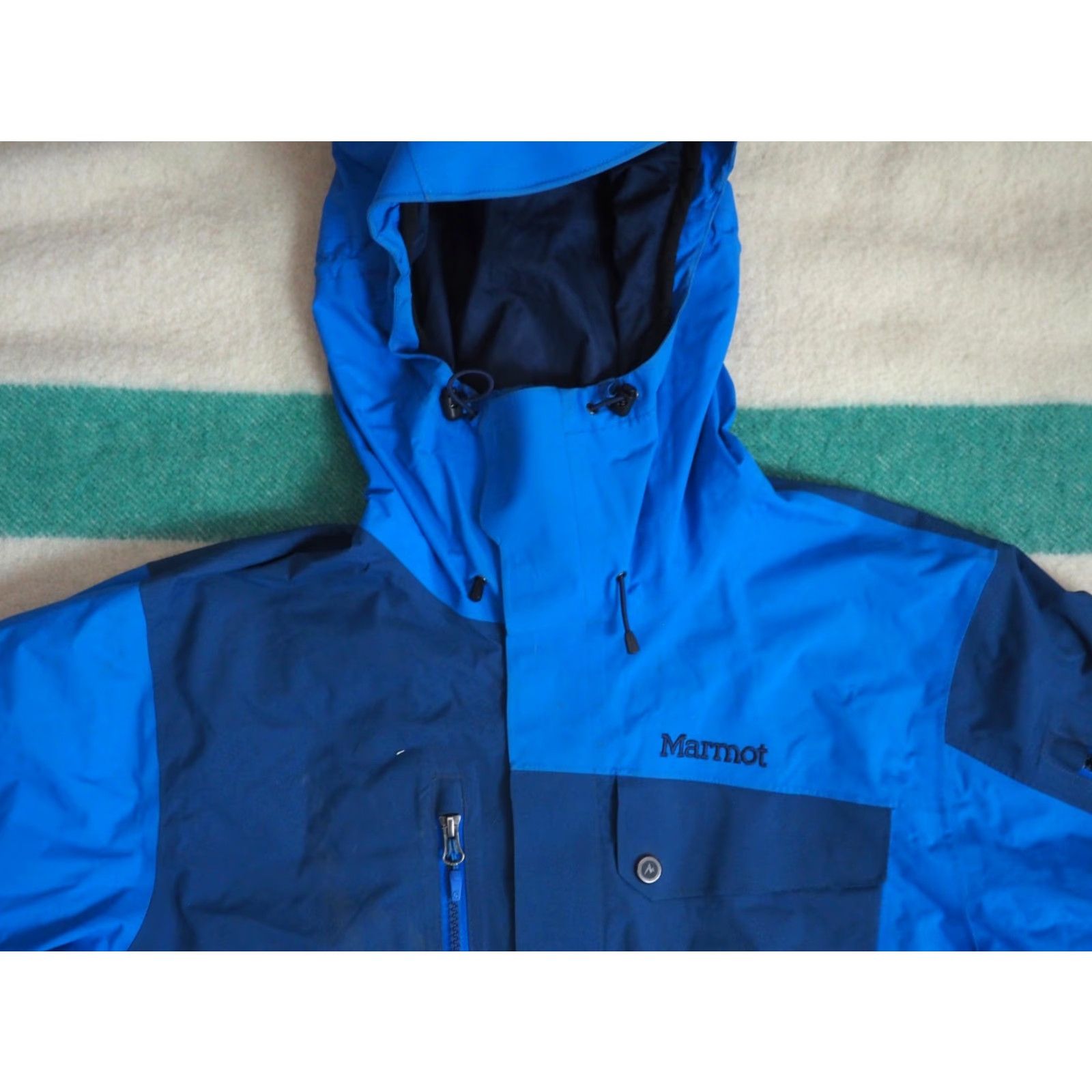 Marmot Marmot Jacket Mens L Blue Windbreaker Hooded Full Zip Outdoor Hiking Tower Boot Pack Style Outdoor 90s (if applicable) Size US L / EU 52-54 / 3 - 2 Thumbnail