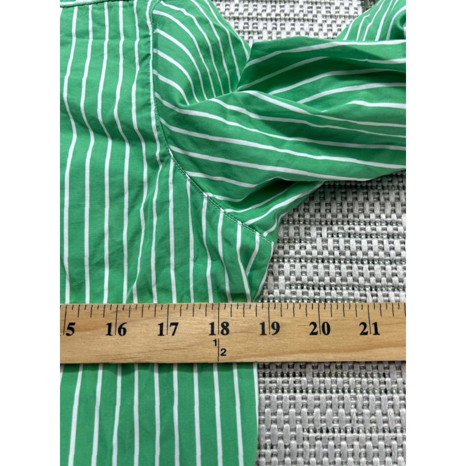 Frank & Eileen Frank & Eileen Shirt Womens XS Green White Cotton Blouse Size XXS / US 00 / IT 34 - 6 Thumbnail