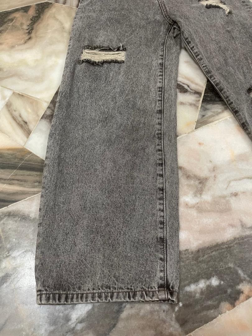 Japanese Brand MUHE.T Baggy Distressed Denim Balenciaga Style Size 27" / US 4 / IT 40 - 2 Thumbnail