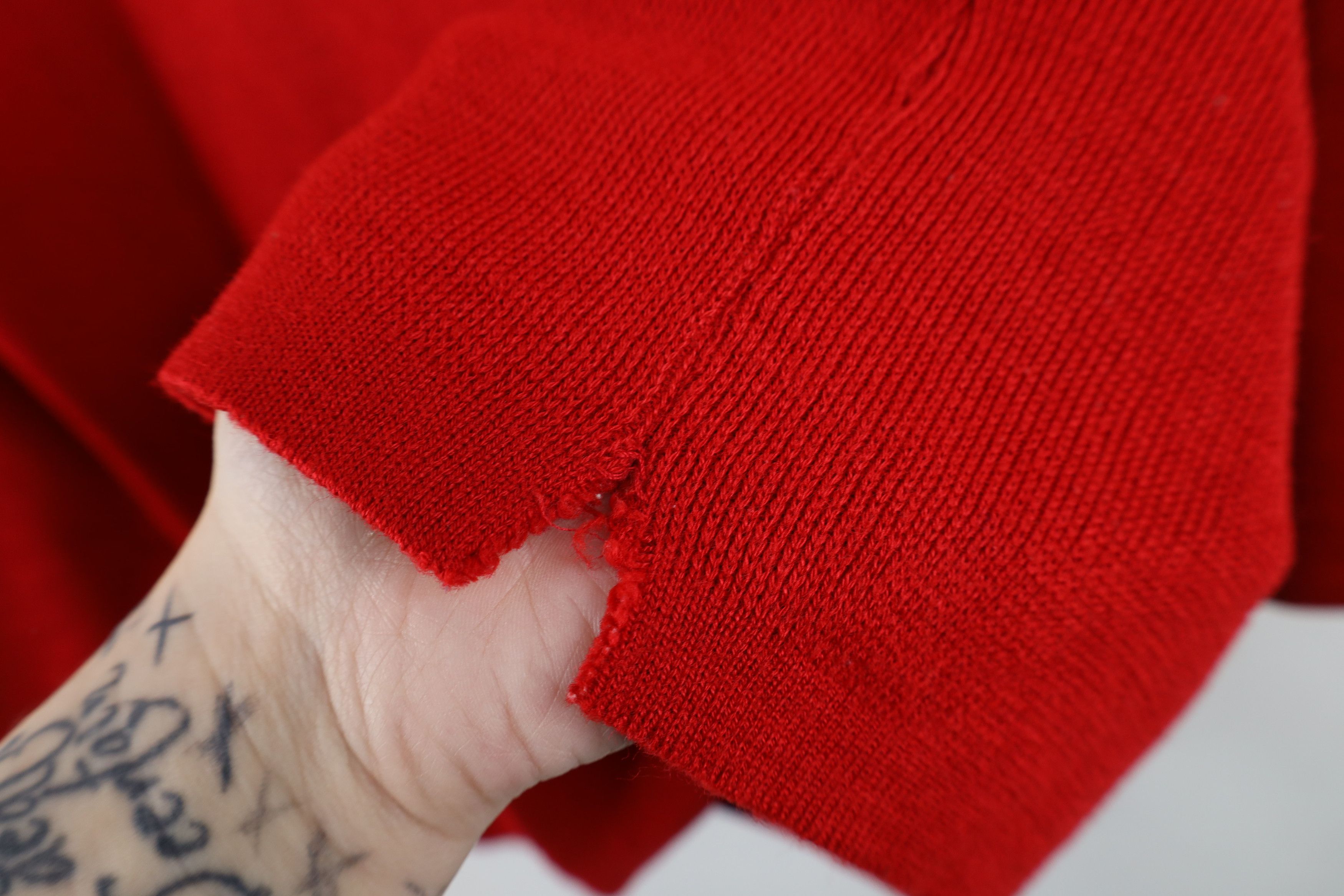 Diane von Furstenberg Vintage 90s Diane Von Furstenberg 3/4 Sleeve Sweater Red USA Size XL / US 12-14 / IT 48-50 - 9 Thumbnail