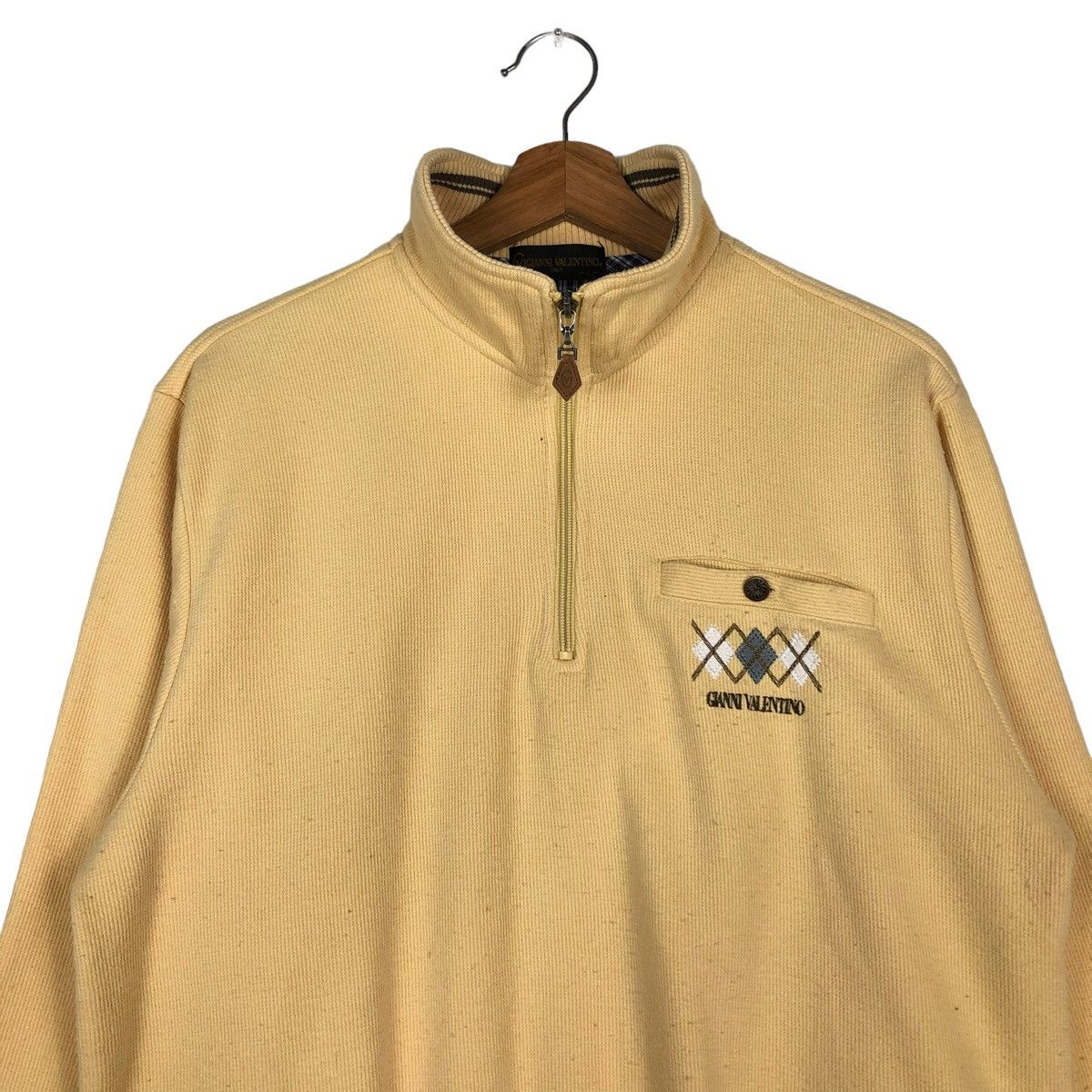 Japanese Brand VINTAGE HIGH COLLAR SWEATSHIRT GIANNI VALENTINO ISSEYMIYAKE Size US L / EU 52-54 / 3 - 3 Thumbnail