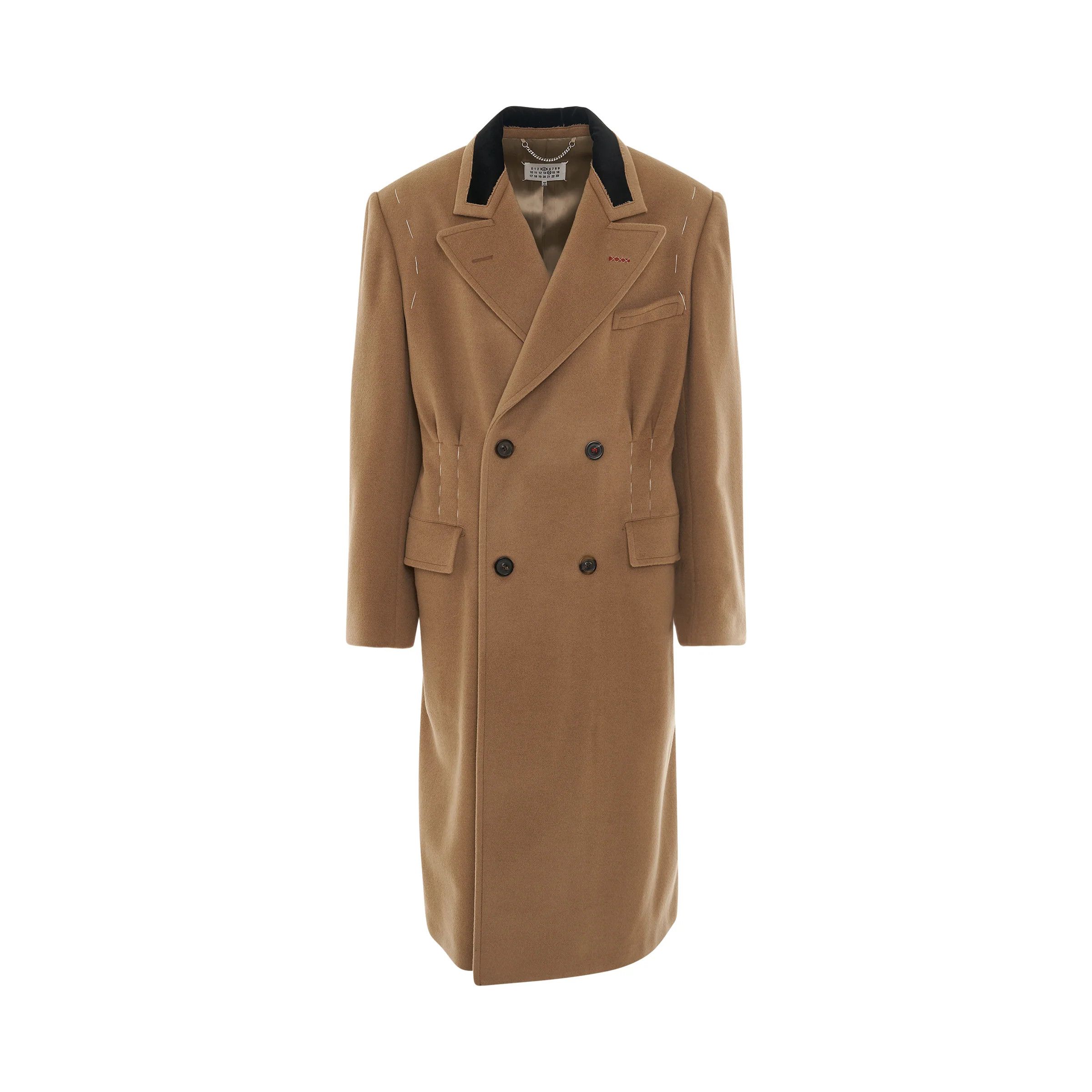 Maison Margiela o1mris0824 Wool Coat in Camel Size US M / EU 48-50 / 2 - 1 Thumbnail