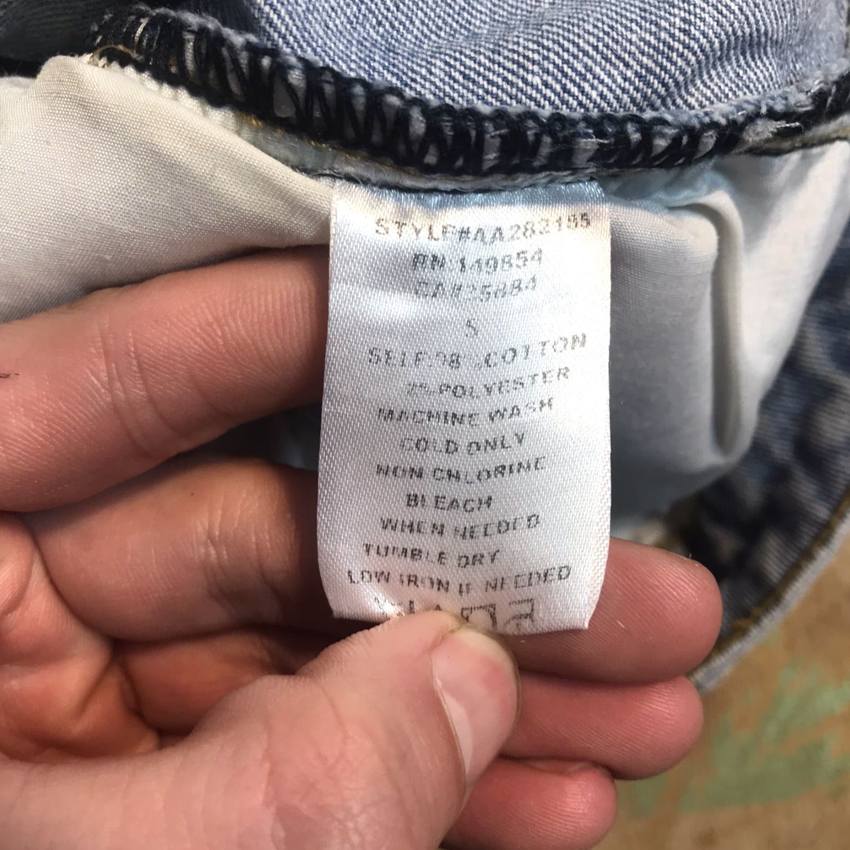 Denime Sadie & Sage Blue Denim Cut Off Mini Skirt Womens Small Raw Hem Button Fly Skirt Bohemian Hippie American Size 28" / US 6 / IT 42 - 5 Thumbnail