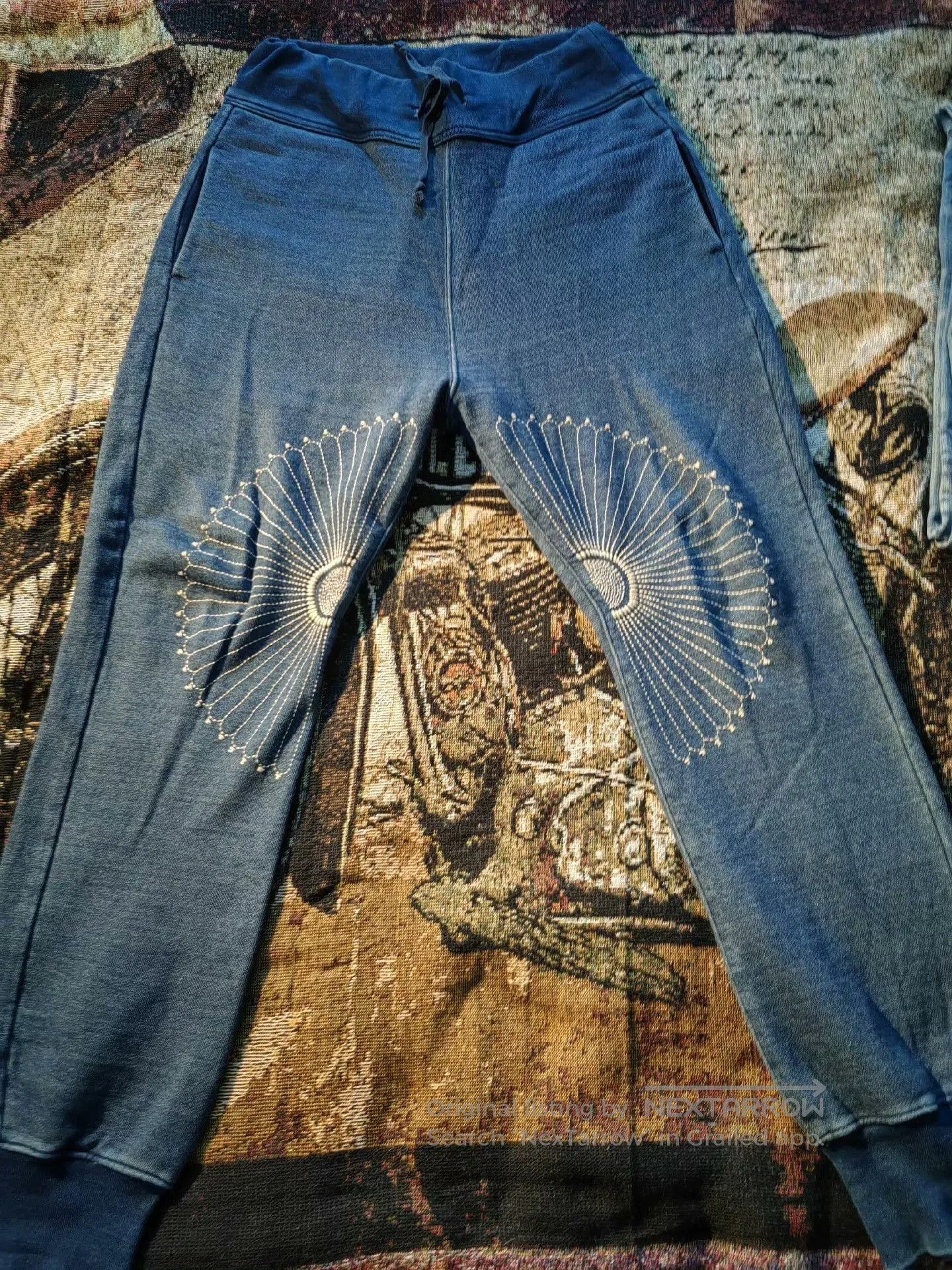Kapital Kapital Vintage Indigo Chrysanthemum Jeans. Size US 26 / EU 42 - 2 Thumbnail