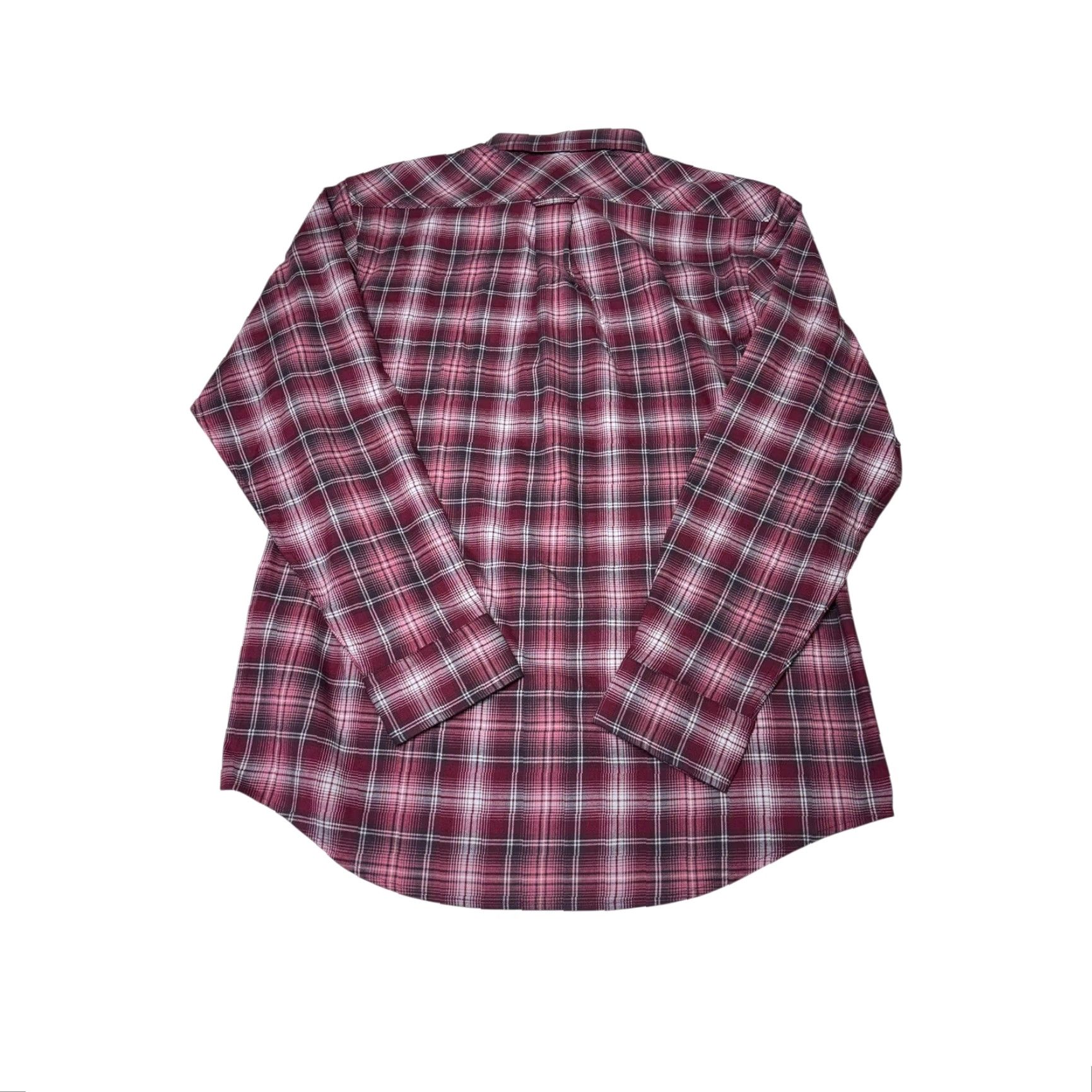 Lands' End VINTAGE Lands' End Blake Shelton Mens Plaid Long Sleeve Shirt Burgundy M Size US M / EU 48-50 / 2 - 7 Thumbnail