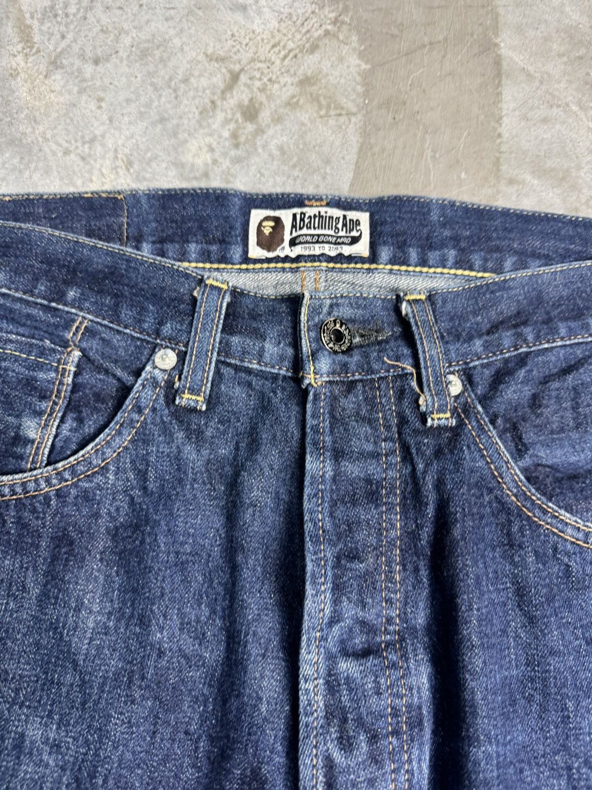 Bape Vintage Bathing Ape selvedge denim 🦍 Size US 33 - 8 Thumbnail
