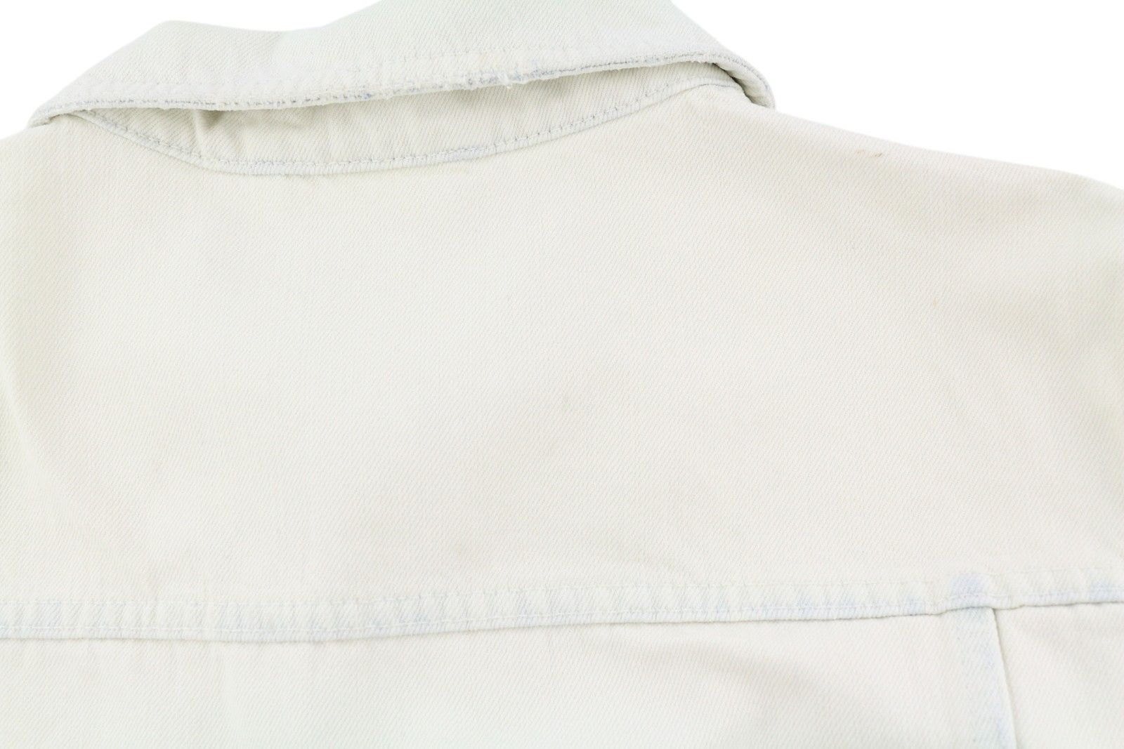 Nudie Jeans TERRY L Denim White Extreme Bleach Polo Jacket 83696 Size US L / EU 52-54 / 3 - 10 Thumbnail