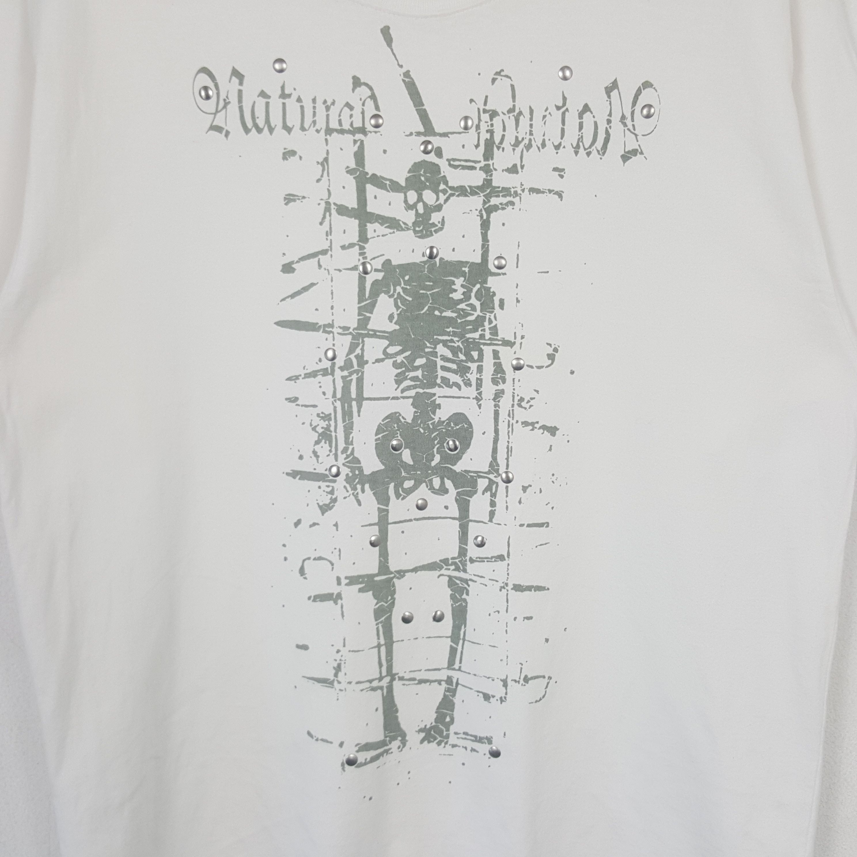 Vintage Vintage Natural Skeleton Punk Style Tshirt C301N62 Size US L / EU 52-54 / 3 - 2 Thumbnail