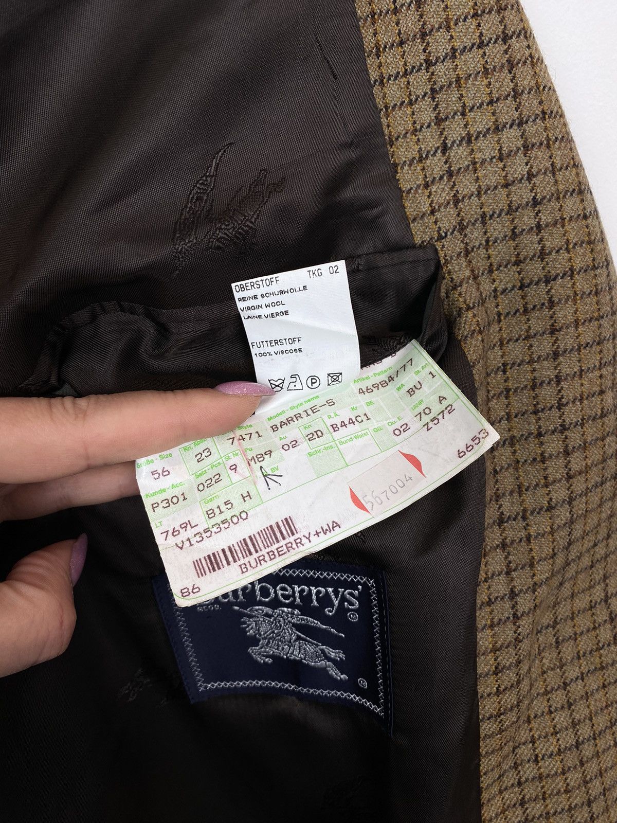 Burberry Vintage Burberrys Barrie-S Wool Jacket Blazer Mens Size 56 Size 54L - 12 Thumbnail