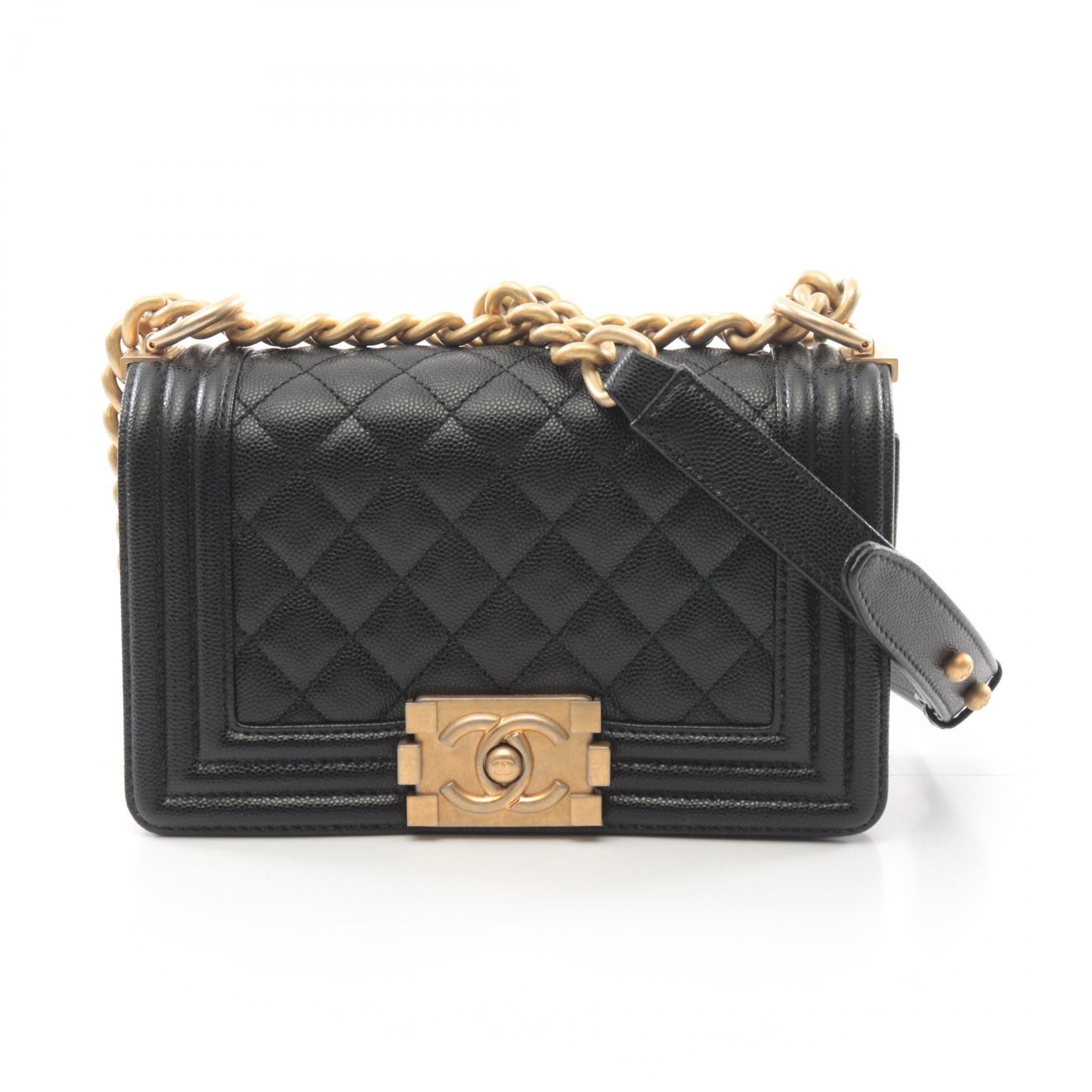 Chanel Chanel Chanel Boy Chanel Grained Calfskin Shoulder Bag Leather Shoulder Bag A67085 Size ONE SIZE - 1 Thumbnail