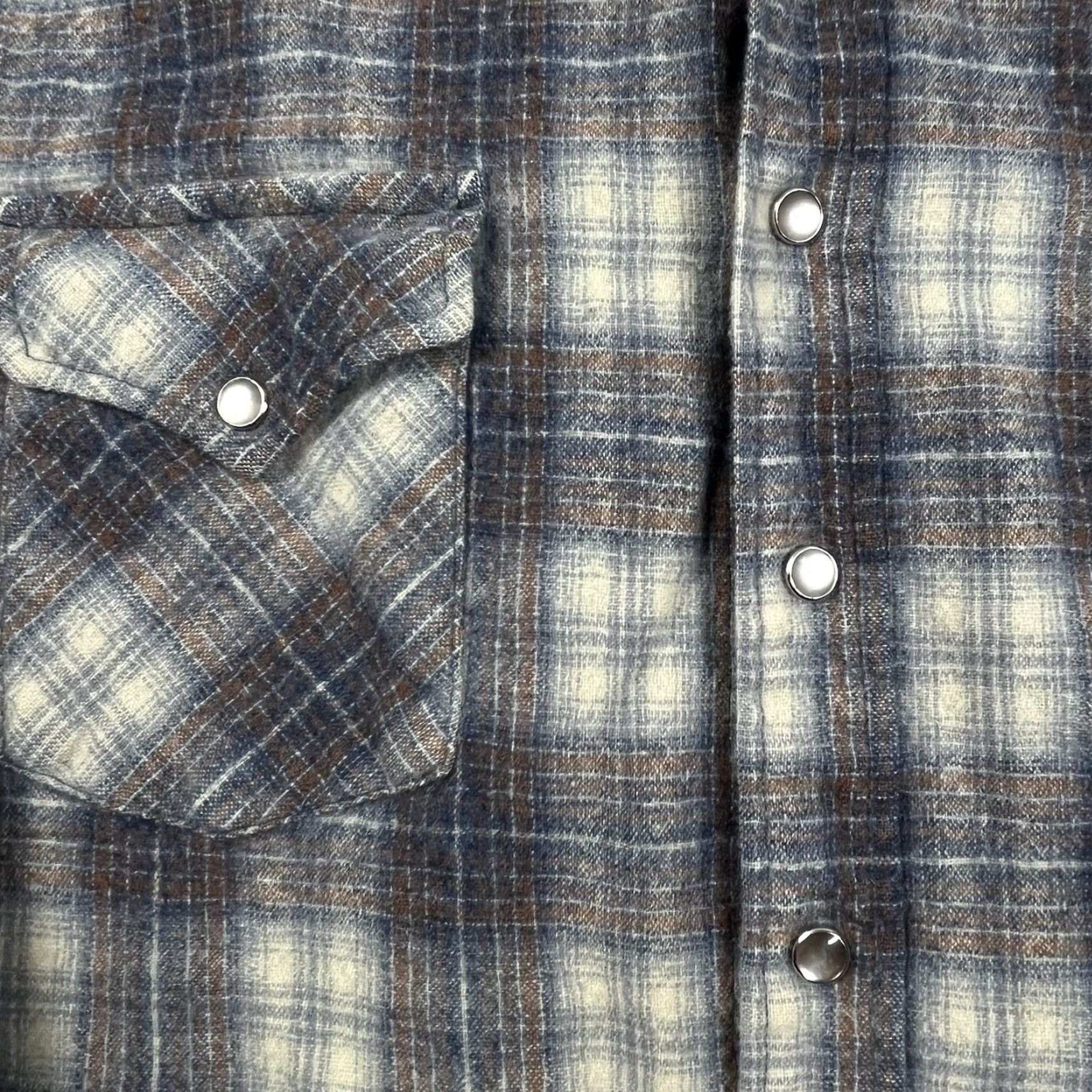 Pendleton VINTAGE Pendleton Western Wear SHIRT Pearl Snap BUTTON Plaid XL Brown Wool Classic Cowboy Western Mens Size US XL / EU 56 / 4 - 4 Thumbnail