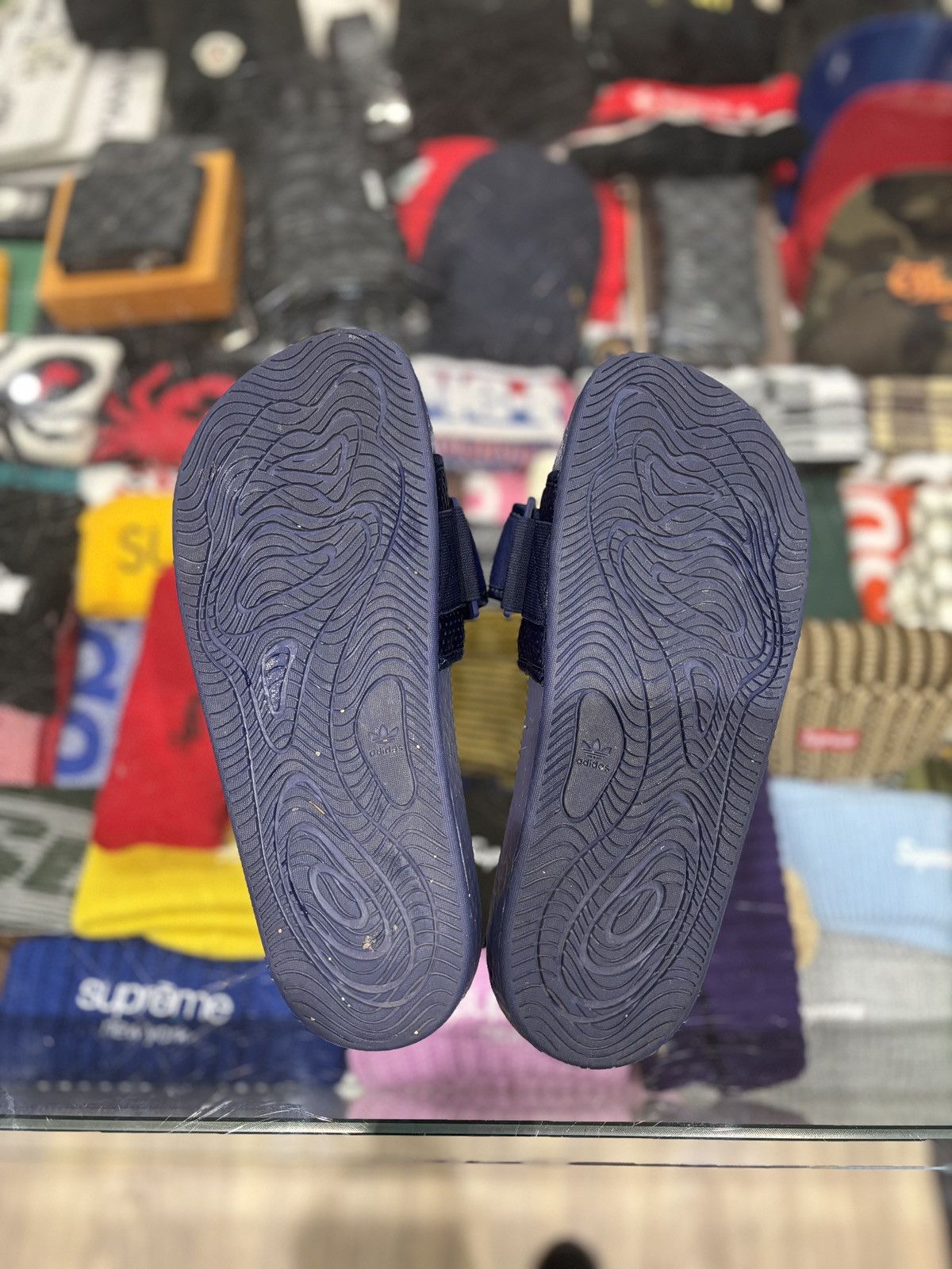 Adidas × Pharrell Pharrell x Adidas Boost Slides Night Sky Size: 9 Size US 9 / EU 42 - 7 Thumbnail