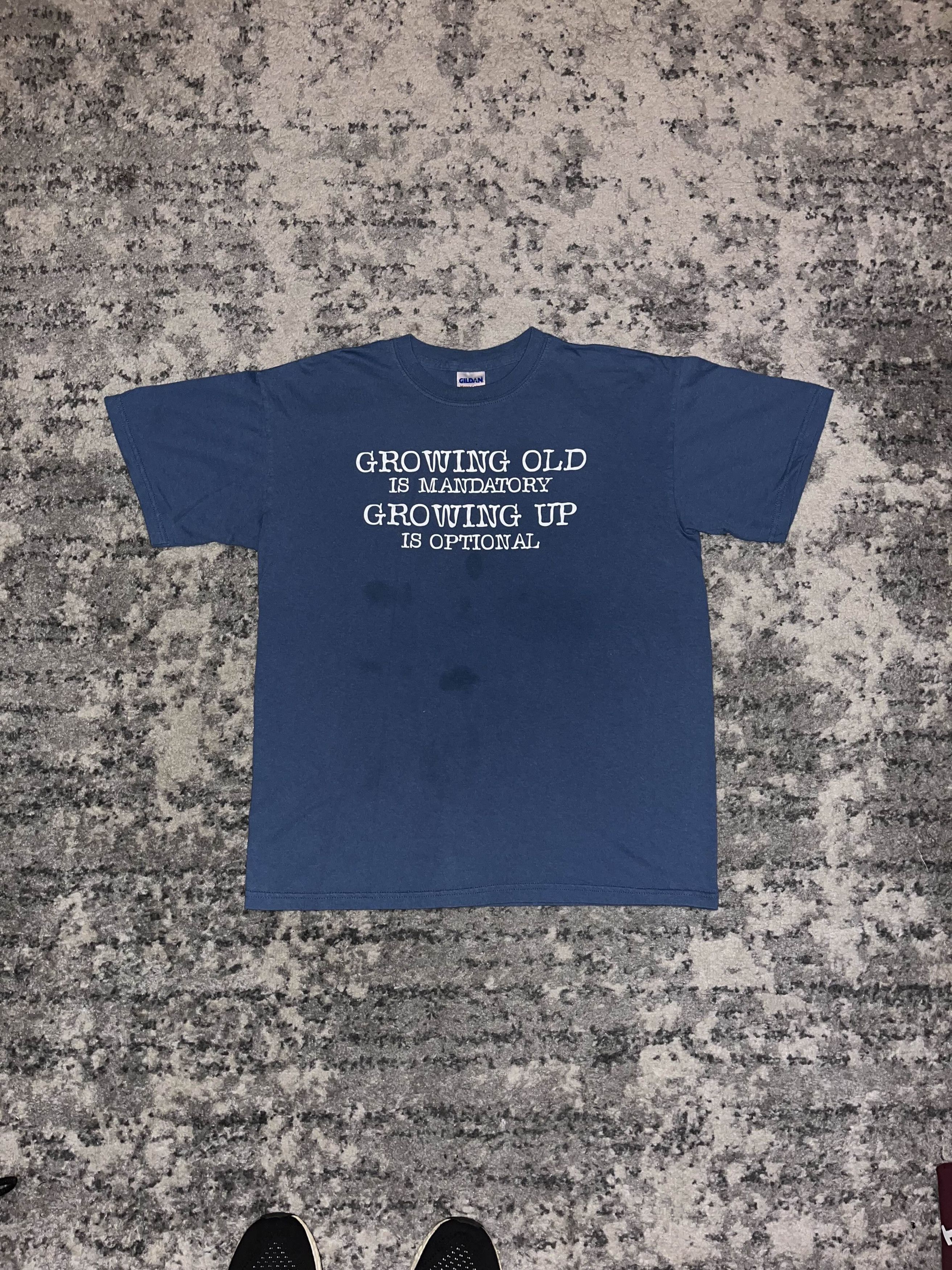 Vintage Y2K Growing Up Is Optional Funny Text Shirt Size US M / EU 48-50 / 2 - 2 Thumbnail