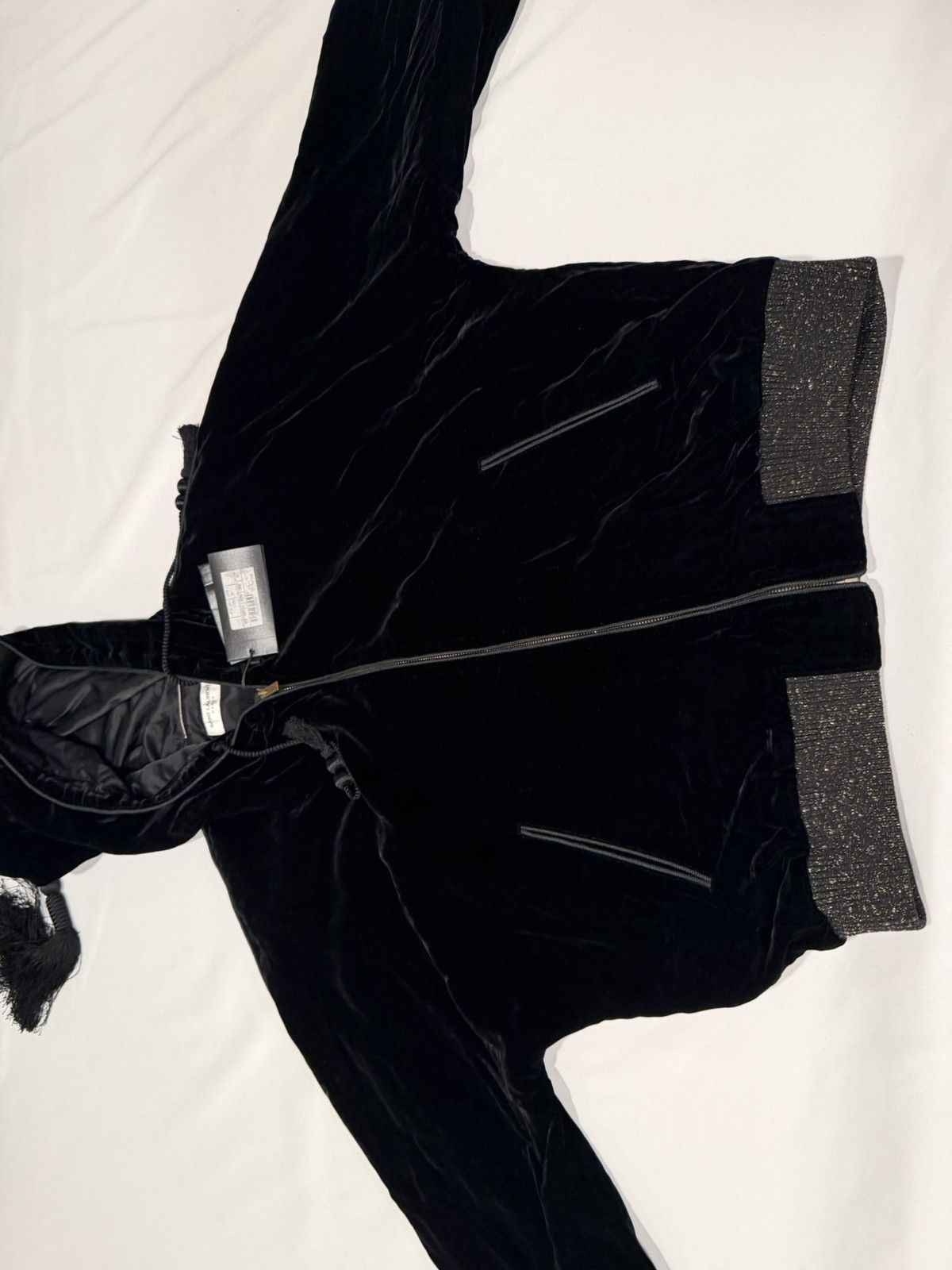Saint Laurent Paris Saint Laurent velvet hoodie. 48/M. $3290 Size US M / EU 48-50 / 2 - 2 Thumbnail