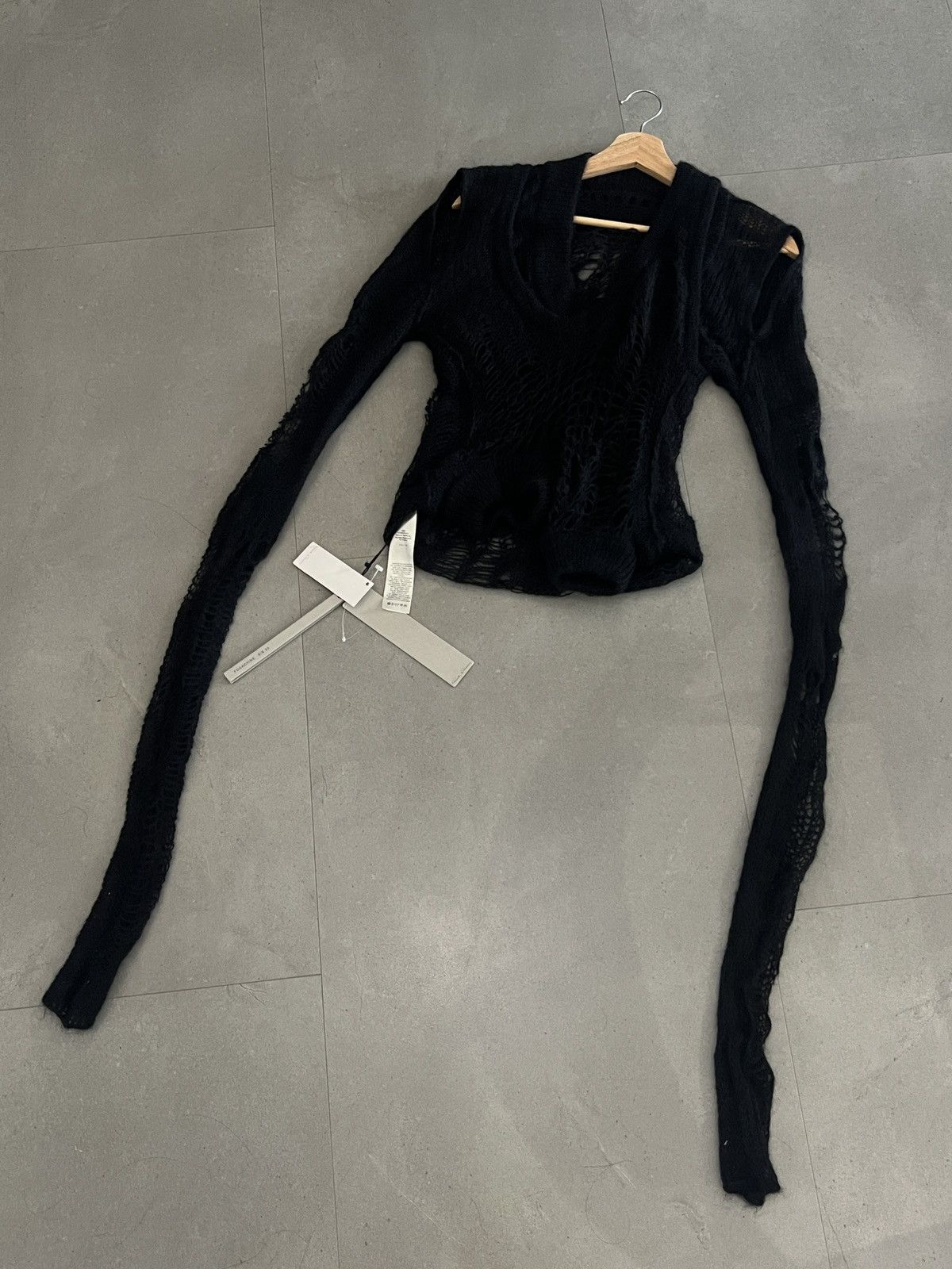 Rick Owens SS22 Rick Owen Fogachine Runway Banana Knit Spider Sweater Size US M / EU 48-50 / 2 - 1 Thumbnail