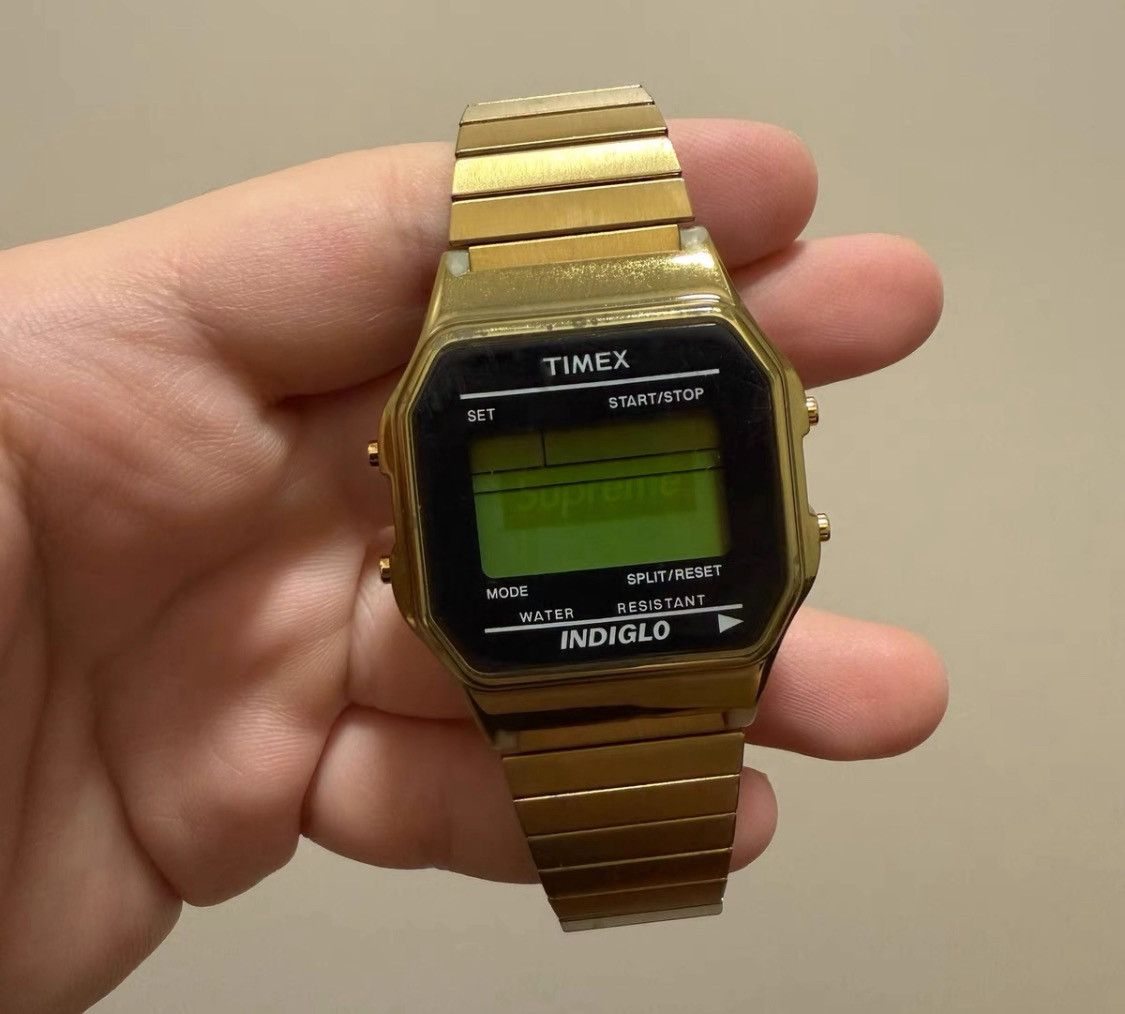 Timex Supreme x Timex watch, gold tone, dead battery, D1 Size ONE SIZE - 1 Thumbnail