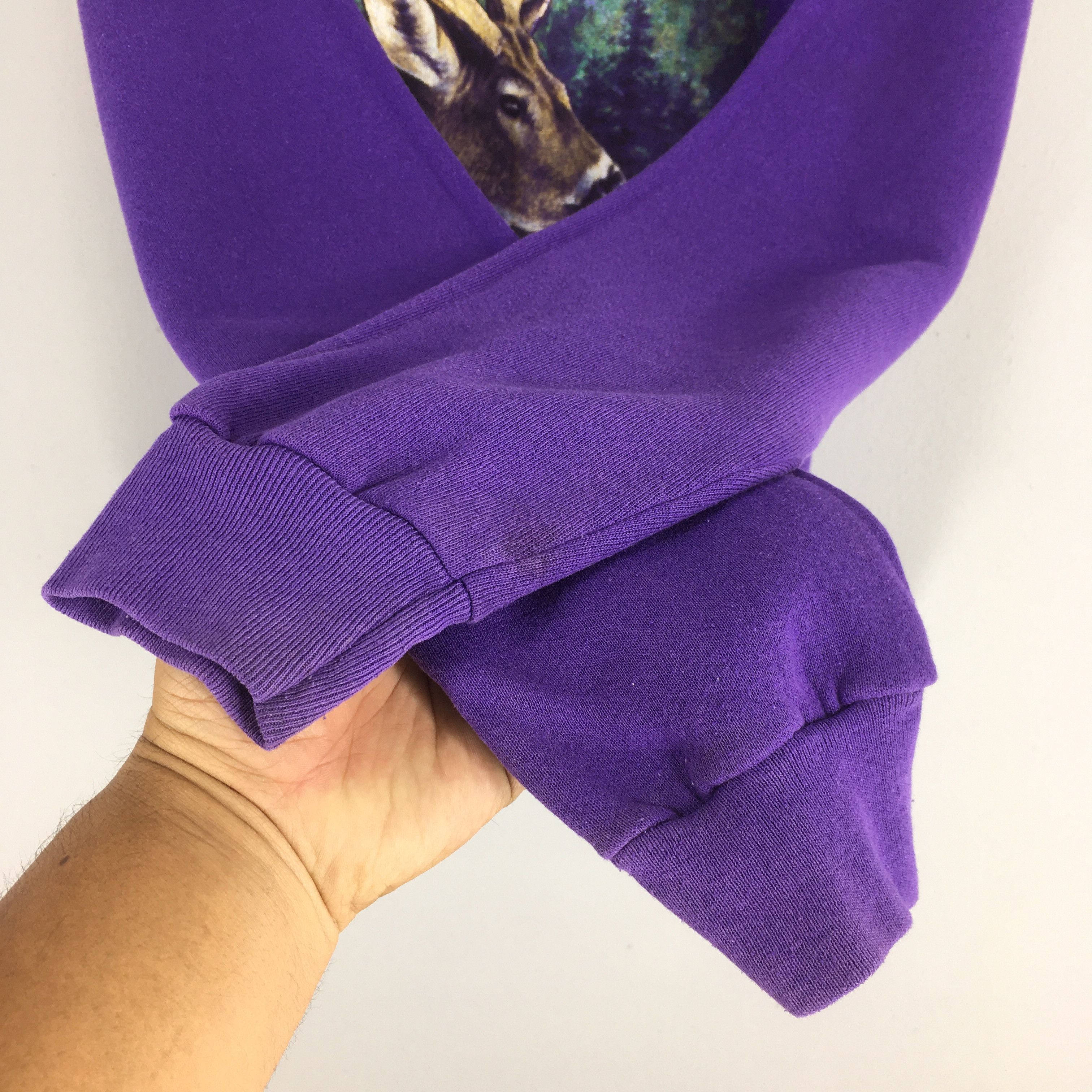 Habitat × Vintage Vintage 90s Whitetail Deer Animal Purple Sweatshirt Large Size US L / EU 52-54 / 3 - 4 Thumbnail