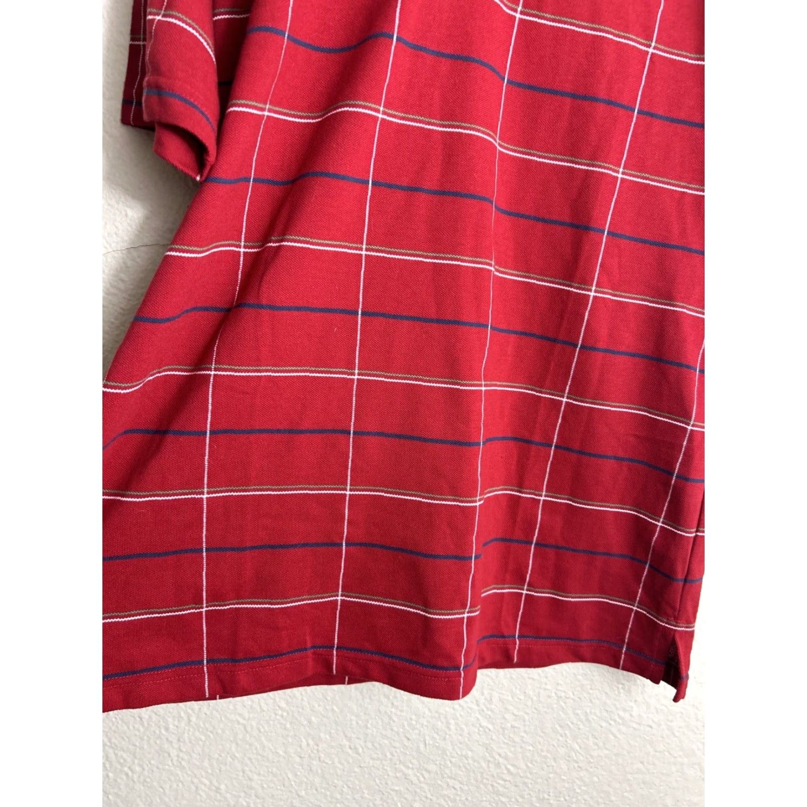 Vintage VINTAGE Boomerang Polo Shirt Striped Short Sleeve Red XL Mens Size US XL / EU 56 / 4 - 5 Thumbnail