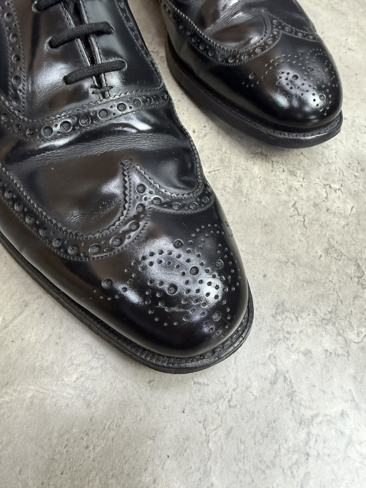 Church's Church’s Custom Grade Black Wingtip Brogue Oxford UK 8.5 Size US 9.5 / EU 42-43 - 11 Thumbnail