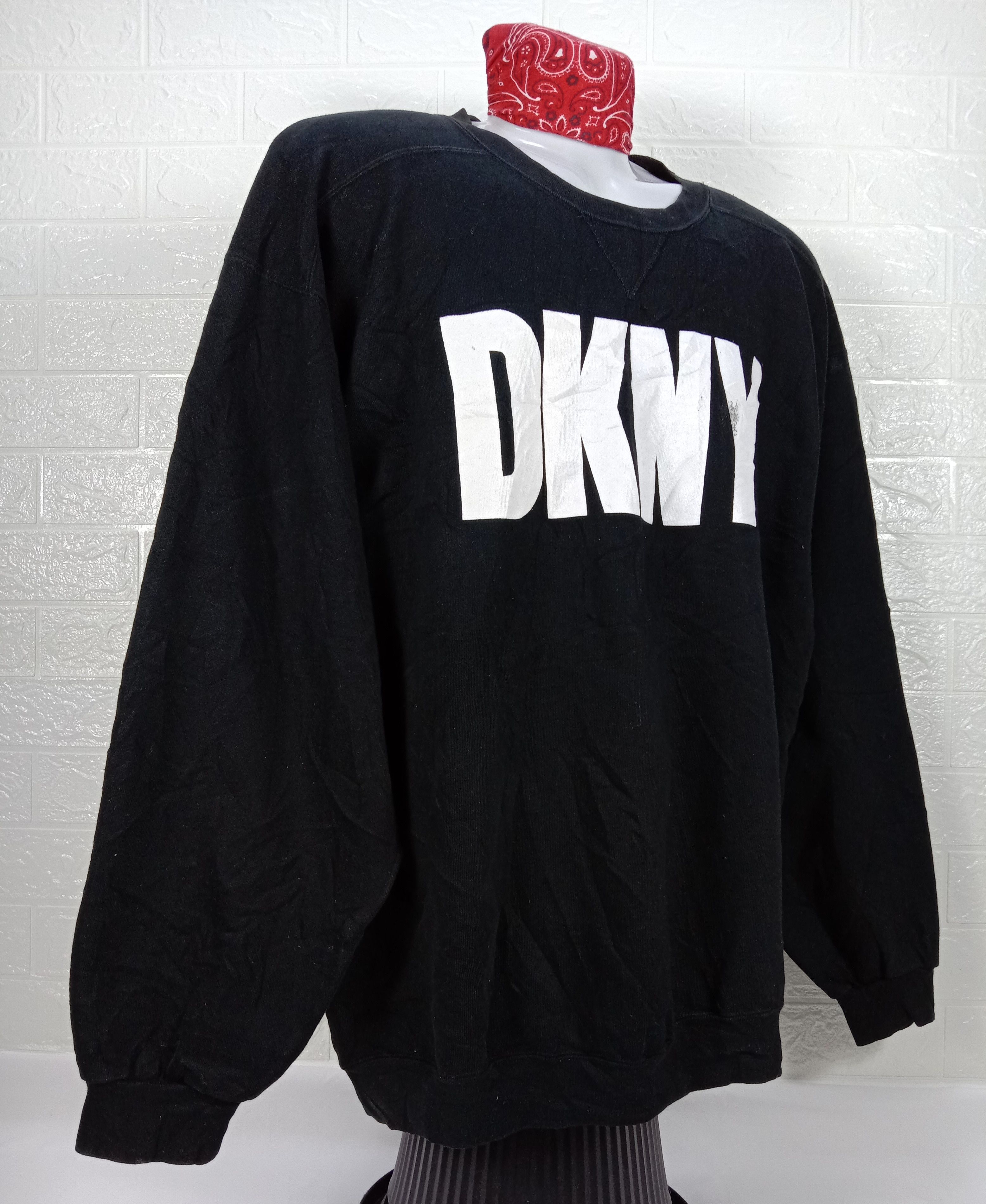 DKNY Vintage DKNY Big Logo Black Sweatshirt Size US XL / EU 56 / 4 - 2 Thumbnail