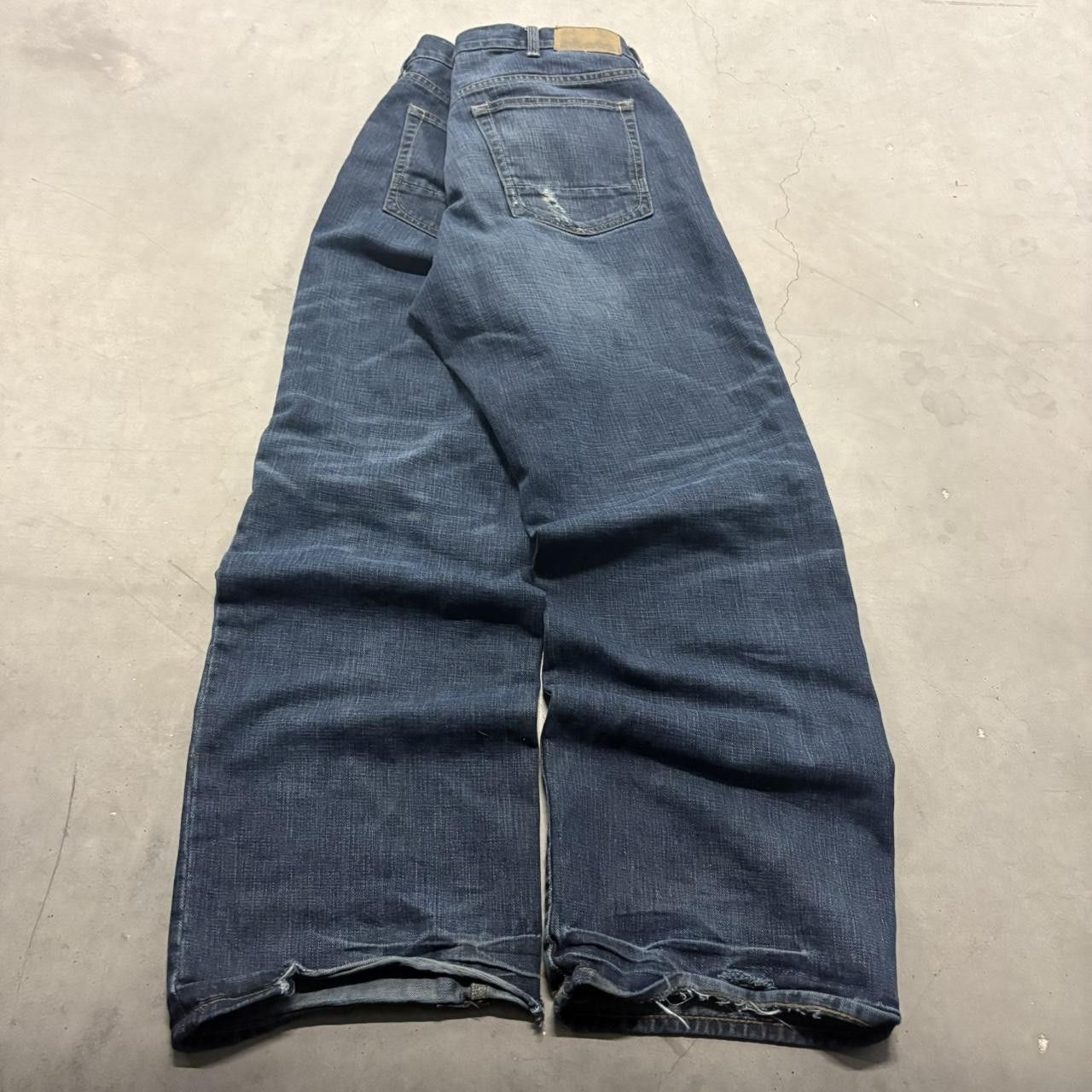 Old Navy Crazy Vintage Y2K/2000s Baggy Loose Old Navy Streetwear Skater Style Dark Blue Wash Denim Jeans! Size US 38 / EU 54 - 6 Thumbnail