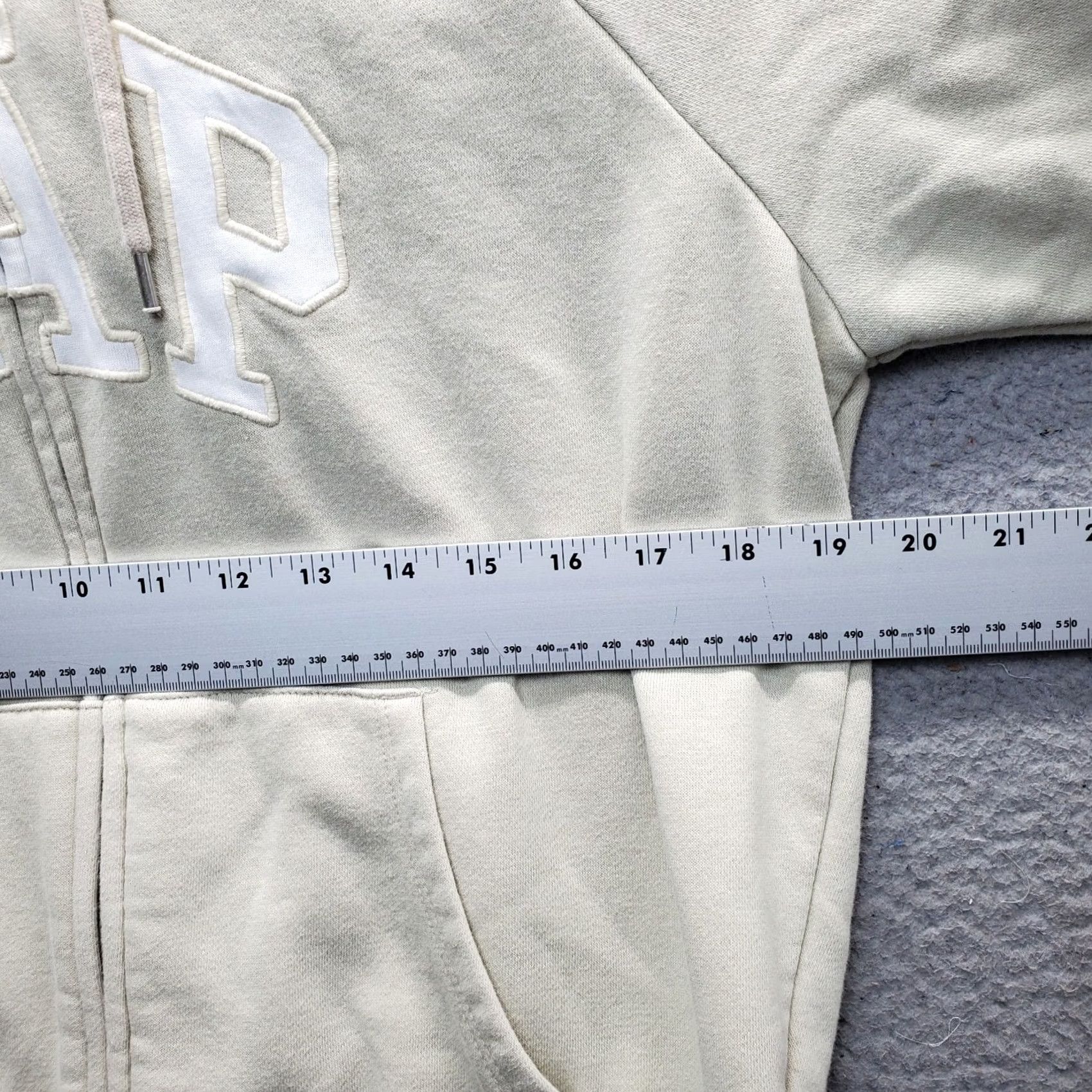Gap Gap Hoodie Women S Tan Embroidered Logo Full Zip Lined Pockets Activewear Casual Raglan Sleeves Size S / US 4 / IT 40 - 3 Thumbnail