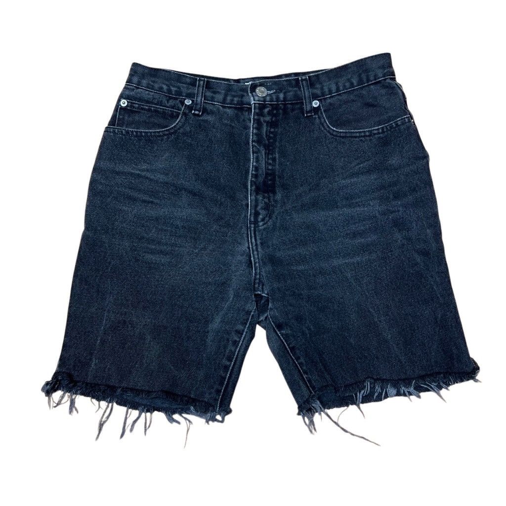 Guess × Vintage Vintage Guess Black Stonewash Jean Shorts Jorts Woman’s 31 Size 31" - 5 Thumbnail