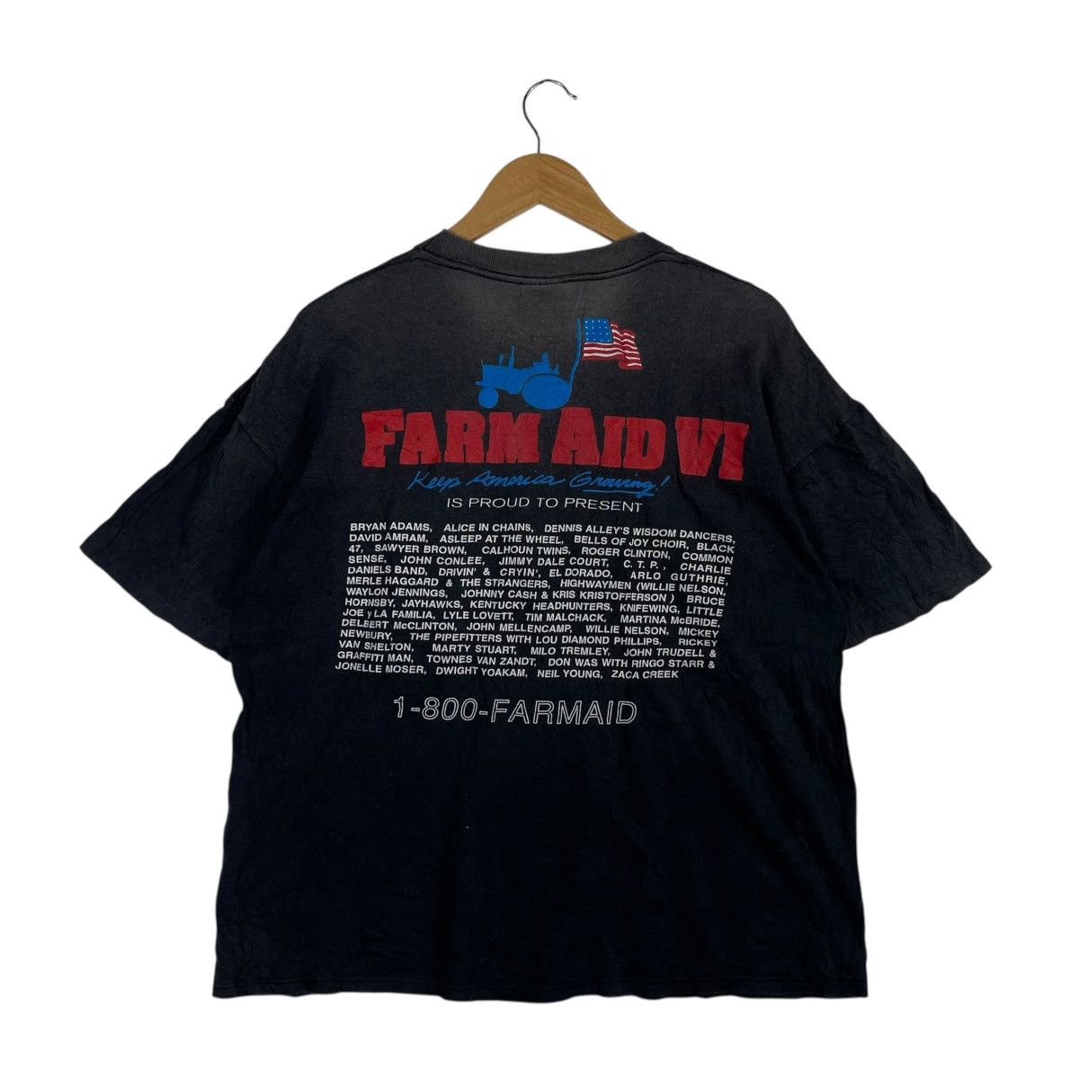 Vintage Farm Aid VI 1993 Vintage Concert T-Shirt | Brockum USA Size US XL / EU 56 / 4 - 4 Thumbnail