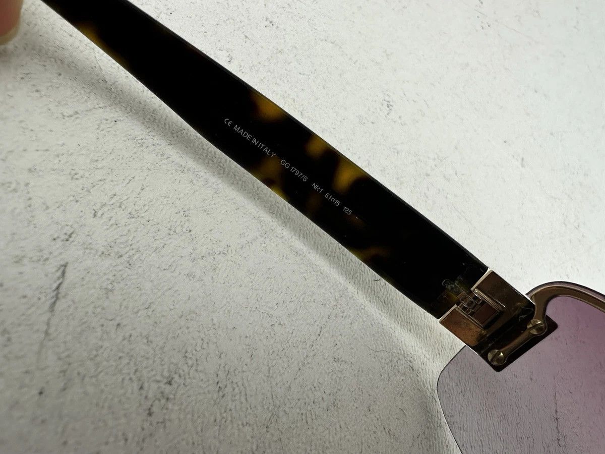 Gucci Gucci Sunglasses GG1797/S Brown Gold Frameless Rimless Size ONE SIZE - 3 Thumbnail