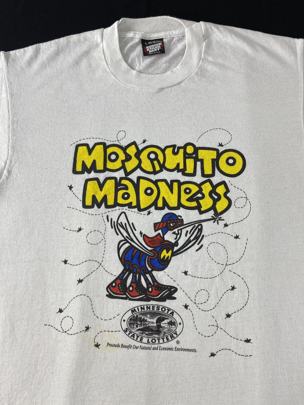 Fruit Of The Loom Vtg Screen Star Mosquito Madness Minnesota Lottery Printed Size US M / EU 48-50 / 2 - 4 Thumbnail