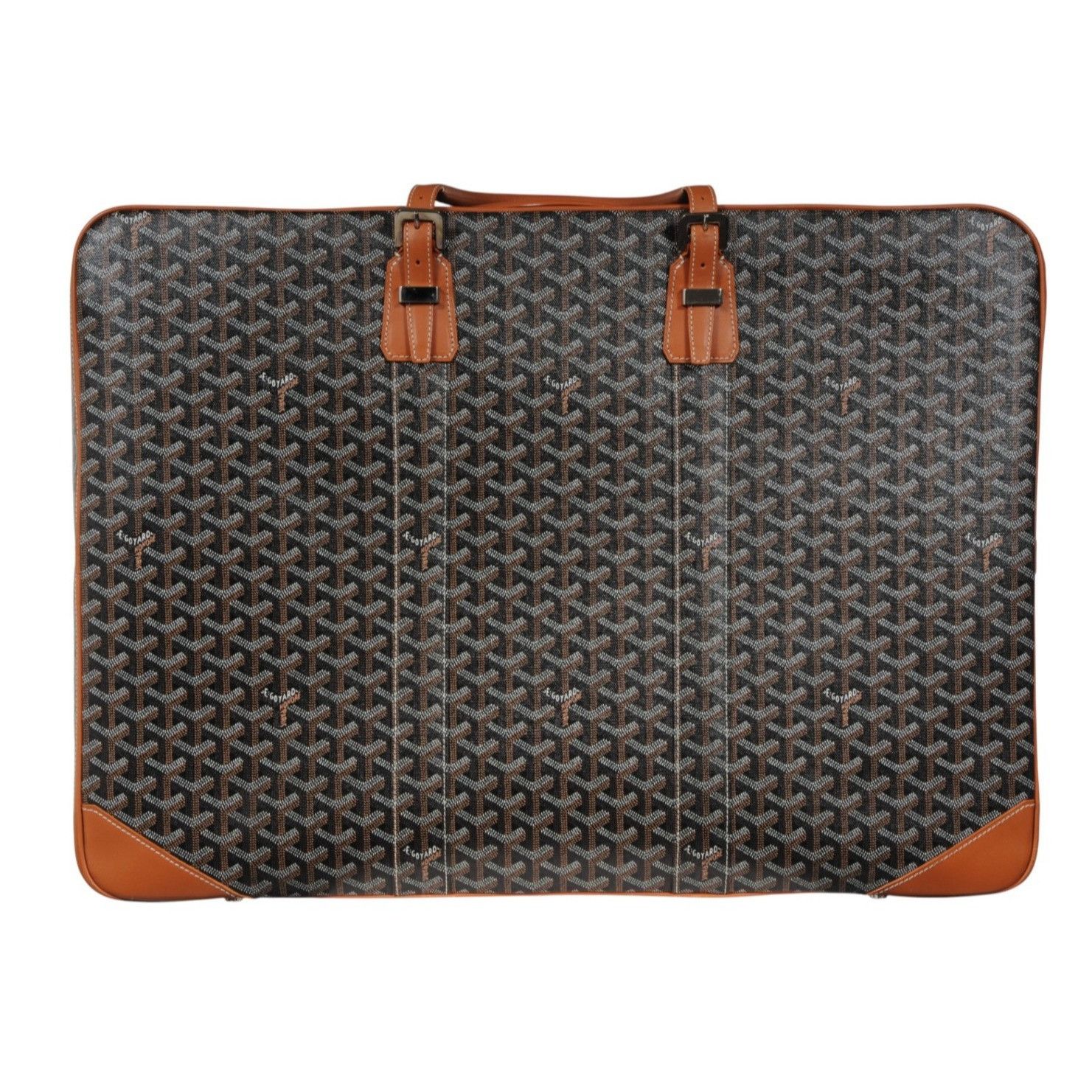 Goyard Brown Goyardine Canvas Leather Majordome 60 Travel Luggage Size ONE SIZE - 19 Thumbnail