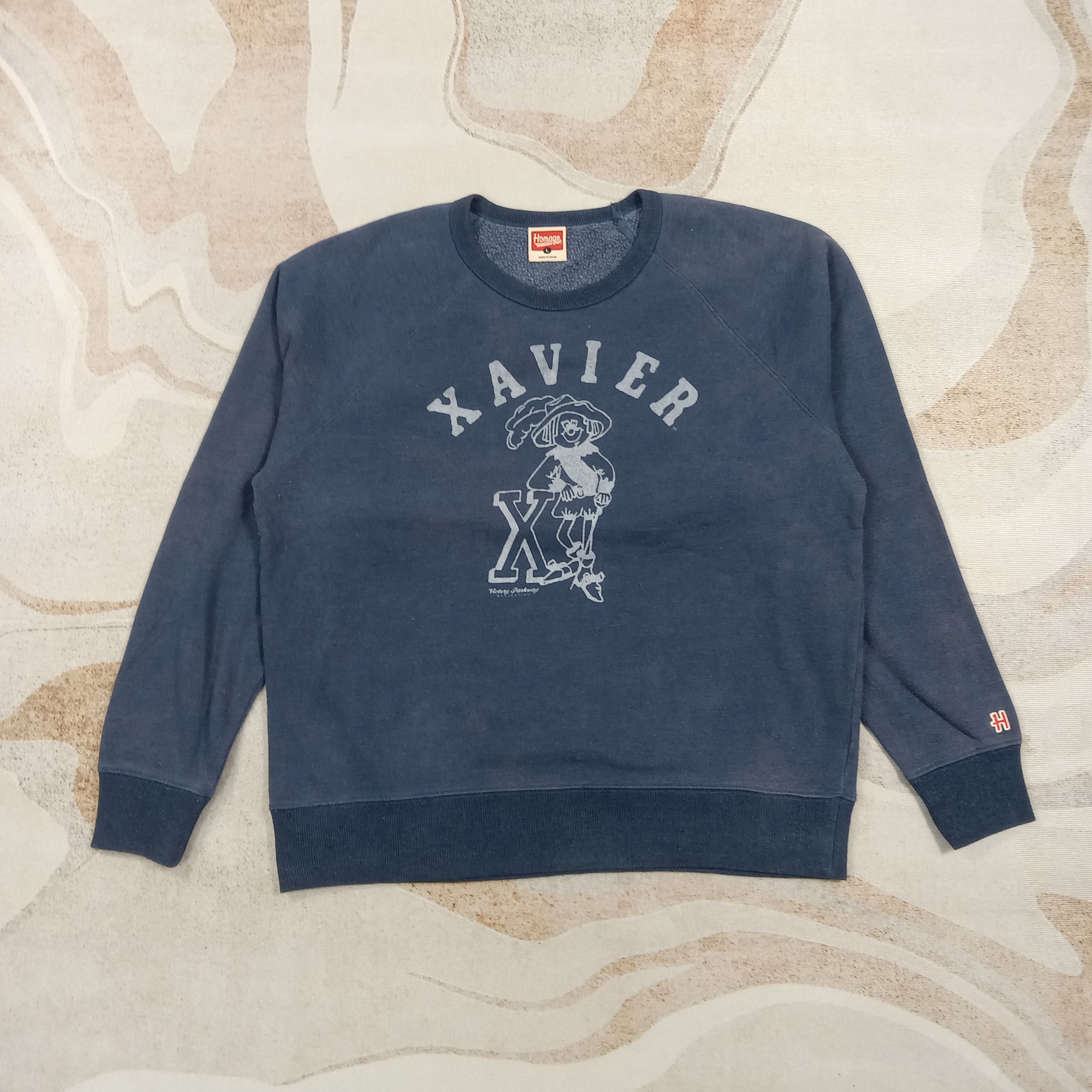 Homage 90s Xavier College University Mascot Promo Sweatshirt C290N5 Size US L / EU 52-54 / 3 - 1 Thumbnail