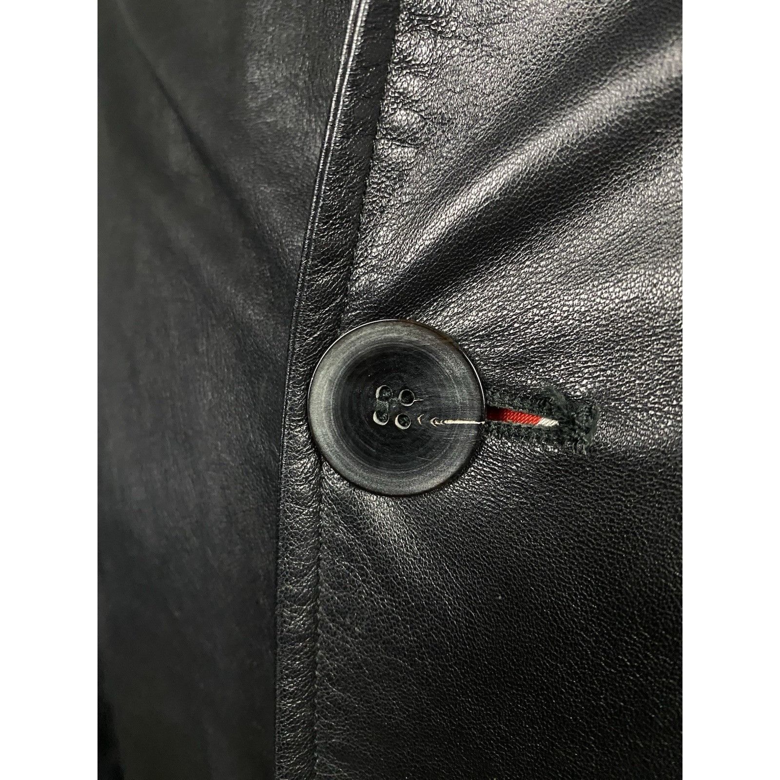 Canali Canali Vintage Men's Black Leather Coat Size 52 Size US L / EU 52-54 / 3 - 8 Thumbnail