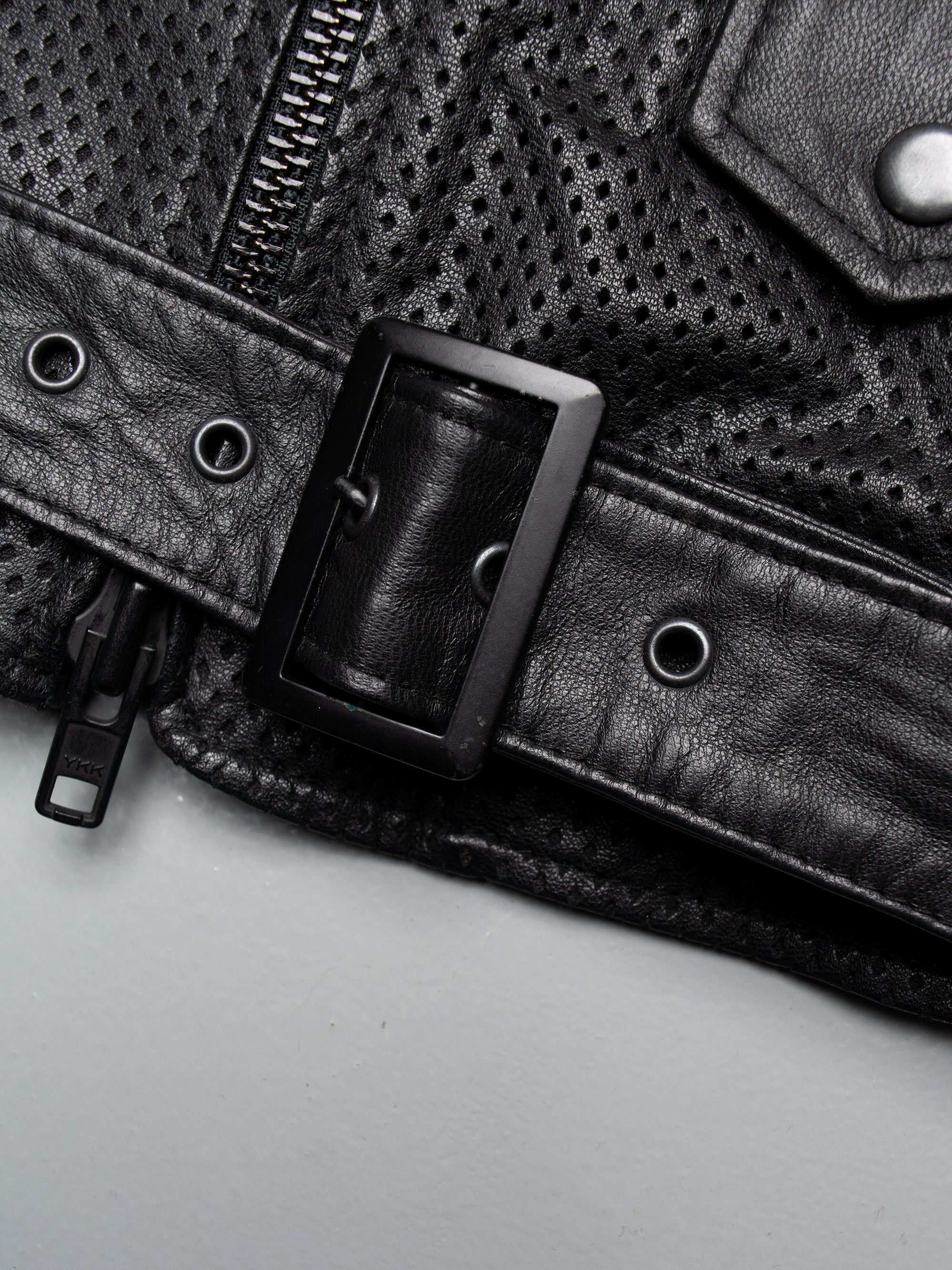 Y-3 Y-3 - A/W 2013 - women's perforated leather biker jacket Size L / US 10 / IT 46 - 8 Thumbnail