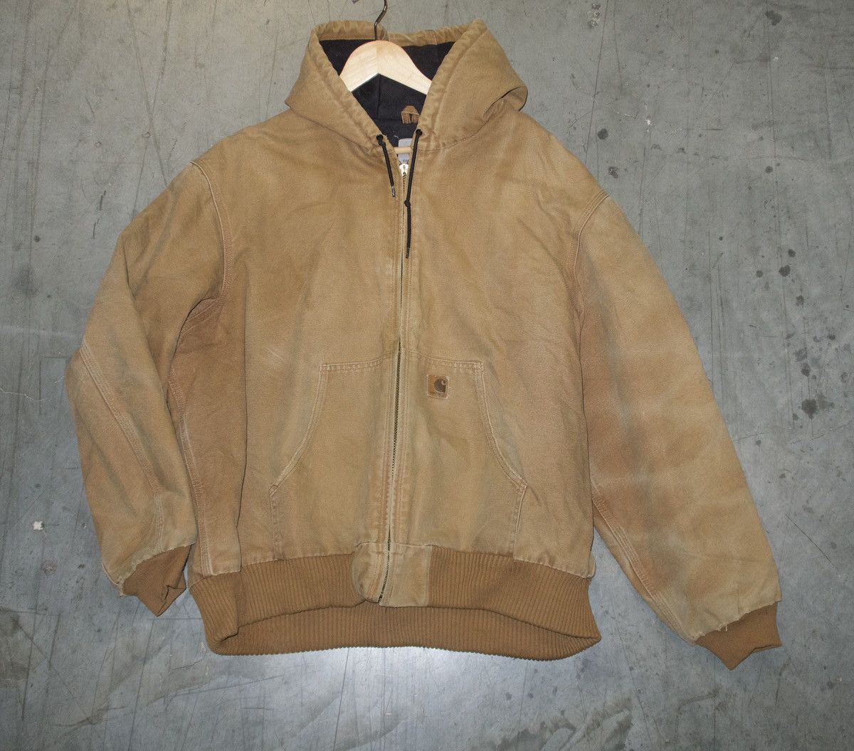 image of Vintage Carhartt Jacket in Beige, Men's (Size 2XL)