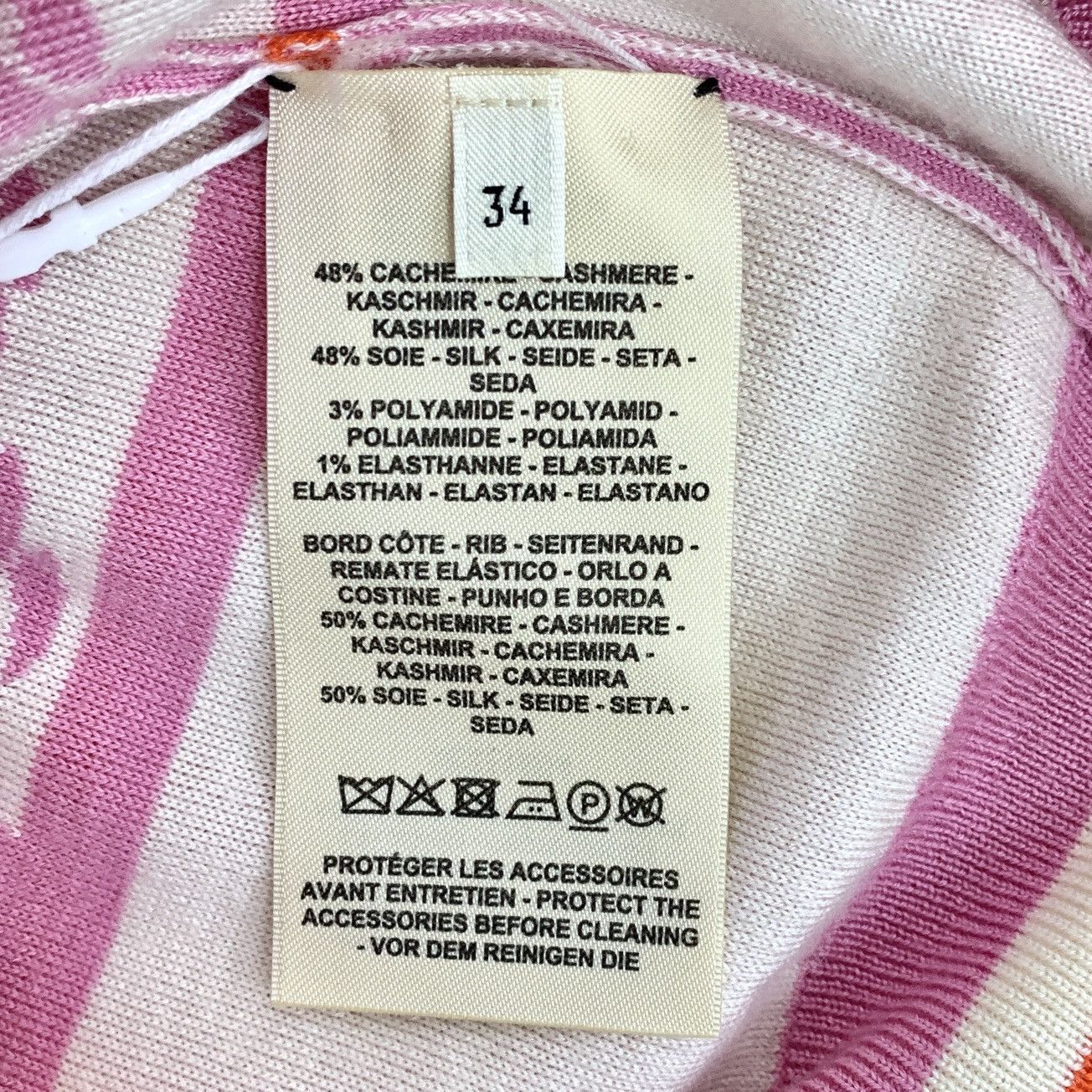 Hermes Hermes Striped Rope Cashmere Long Sleeve Knit Cardigan K26WX Size XXS / US 00 / IT 34 - 6 Thumbnail