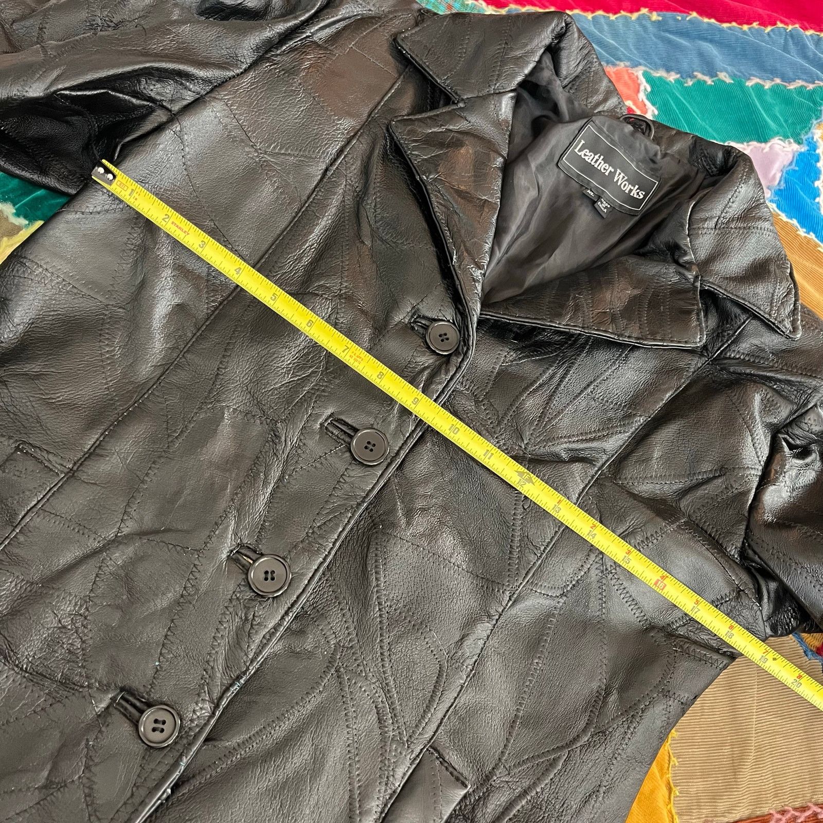 Other Leather Works Women’s Full Zip Detailed Black Leather Jacket Size US XL / EU 56 / 4 - 5 Thumbnail