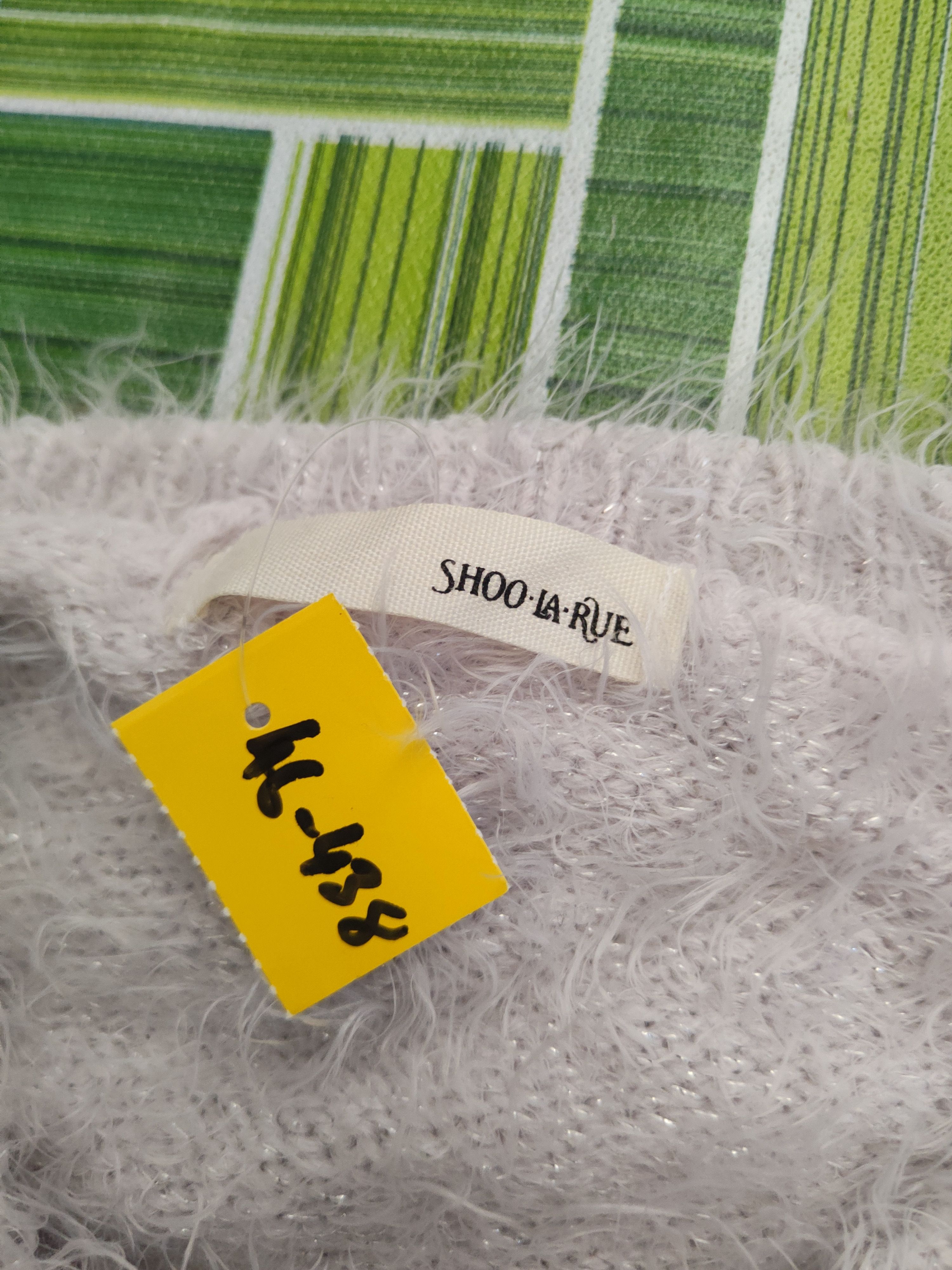 Japanese Brand DL Shoo La Rue Silver Fur Mohair shaggy Knitwear #46-438 Size M / US 6-8 / IT 42-44 - 12 Thumbnail