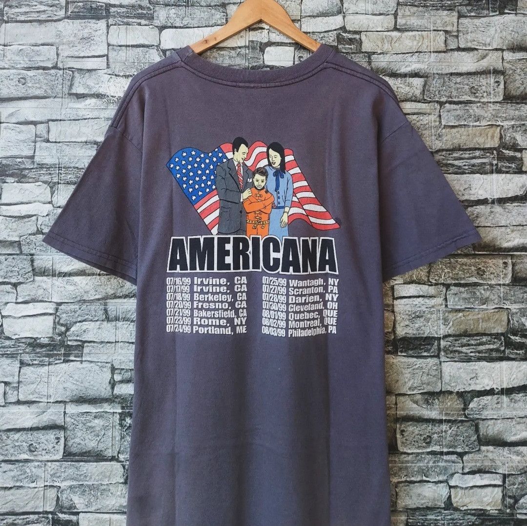 Band Tees Vtg 90s The Offspring Americana Album Punk Rock Tour 1998 Size US L / EU 52-54 / 3 - 4 Thumbnail