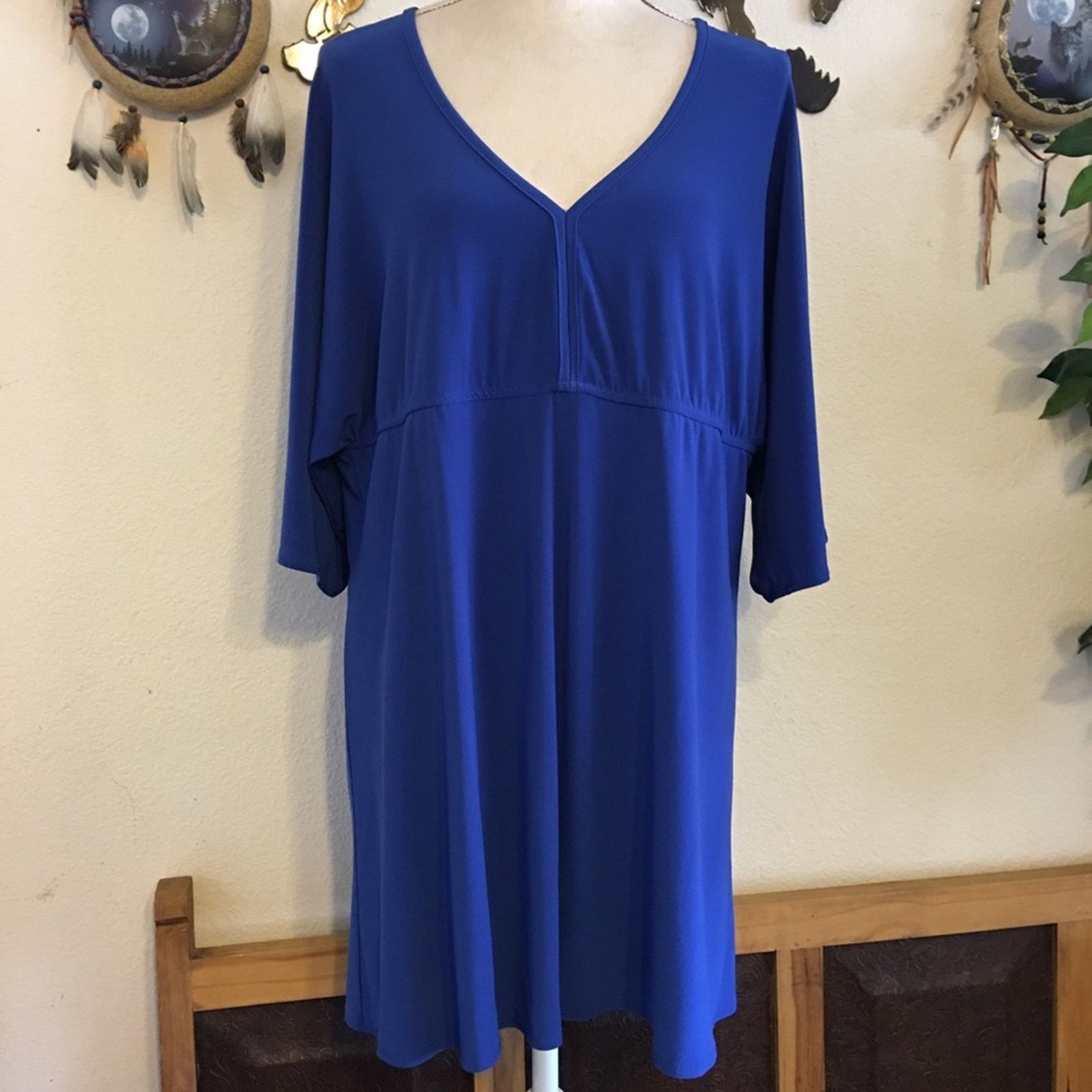 Other Antthony Royal blue half sleeve tunic top dress Size XL / US 12-14 / IT 48-50 - 1 Thumbnail