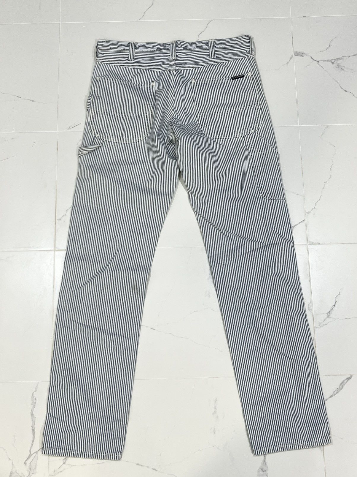 Blue Blue Japan Vintage Blue Blue Japan Hickory Striped Slim Work Pants Size US 31 - 8 Thumbnail