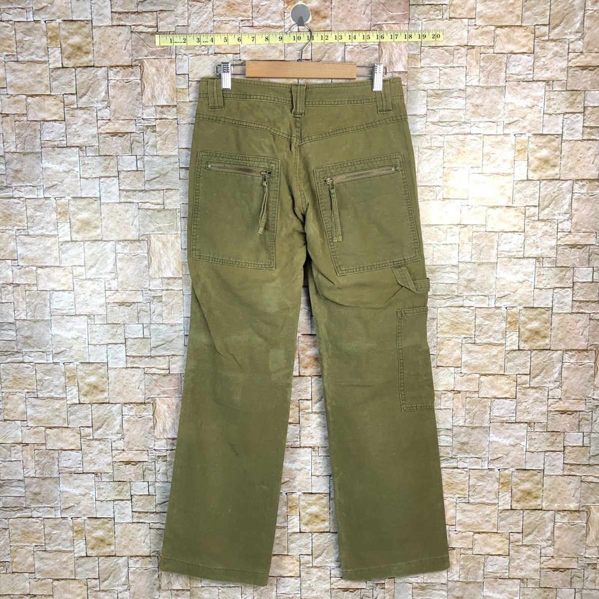 Japanese Brand Ouch Green utility tactical Cargo Multipocket Pants #A586 Size US 28 / EU 44 - 16 Thumbnail